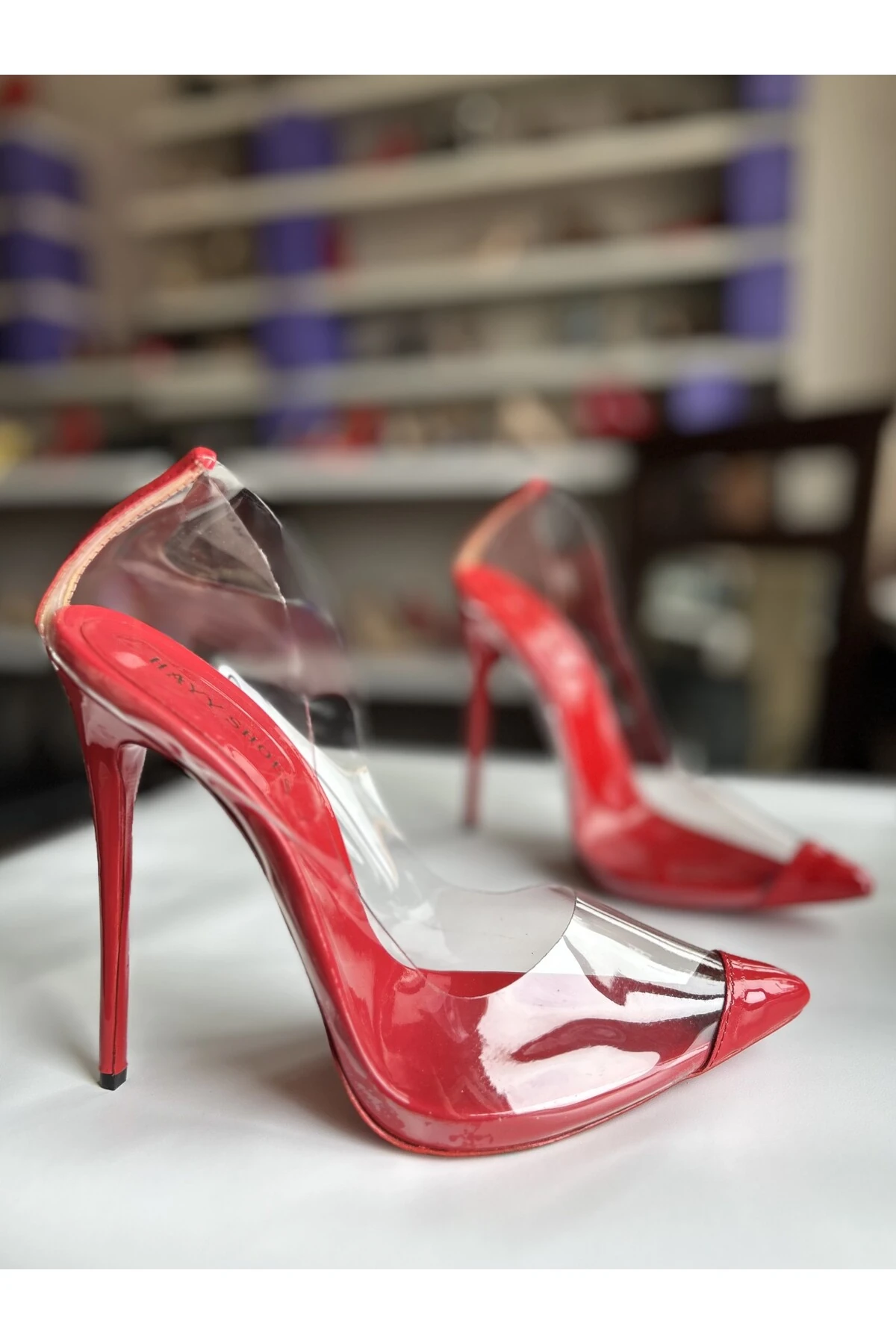 Galadriel Şeffaf Gizli Platformlu Stiletto Yüksek Topuklu Ayakkabı