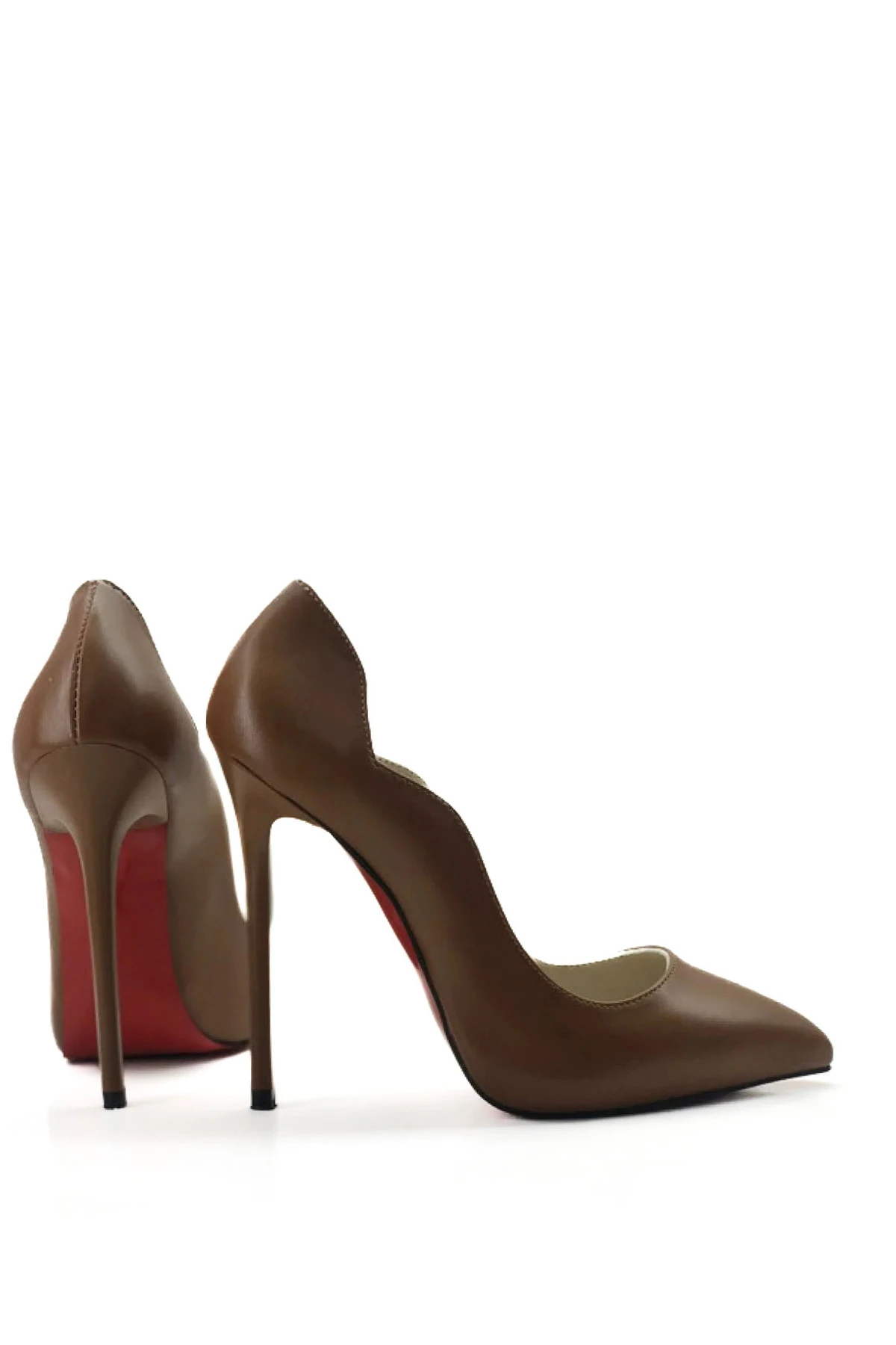 Lyra Gizli Platformlu Love Stiletto Topuklu Ayakkabı - taba deri̇