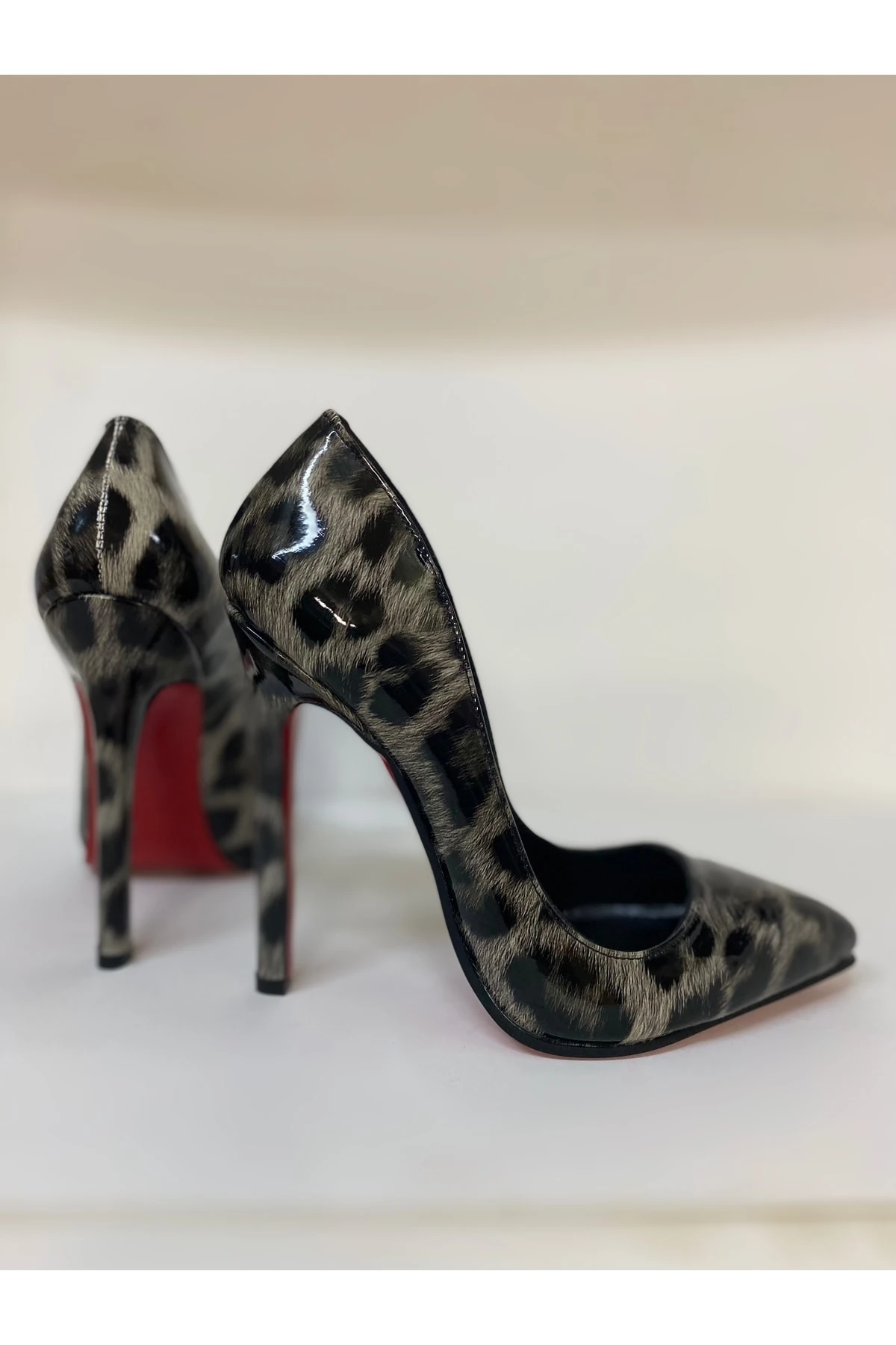 Orienelle Kaplama Topuk Aynalı Jürdan Stiletto Topuklu Ayakkabı