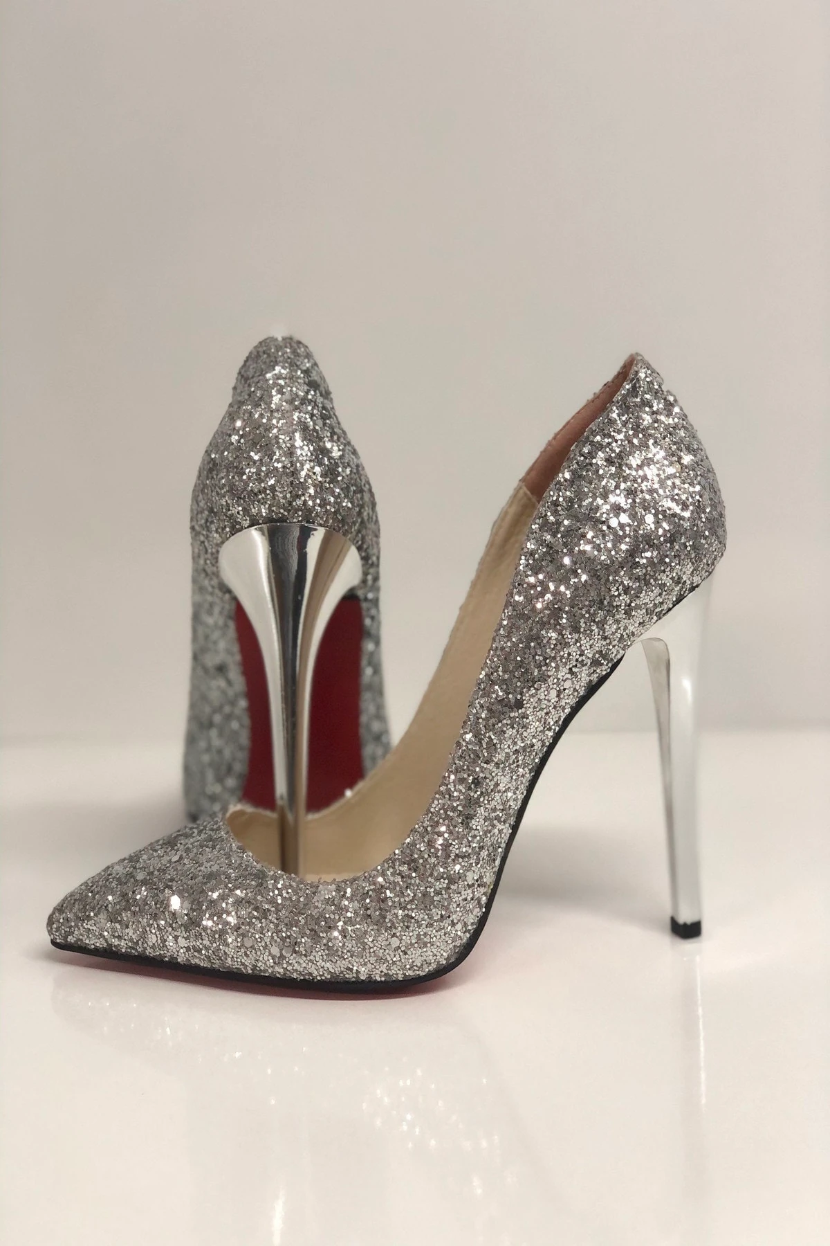 Stiletto Cam Kırığı Topuklu Ayakkabı