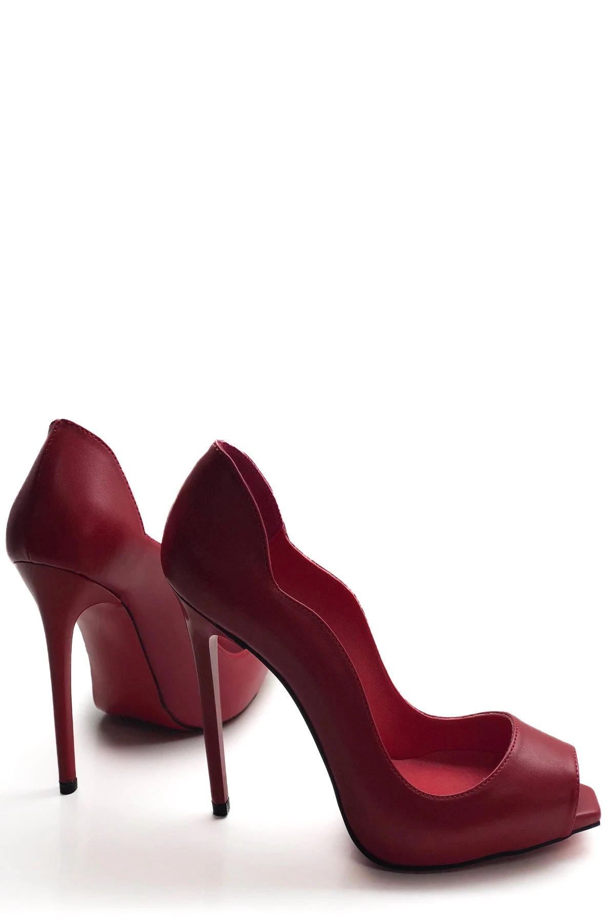 Amarelle Gizli Platformlu Kare Burun Love Stiletto Topuklu Ayakkabı