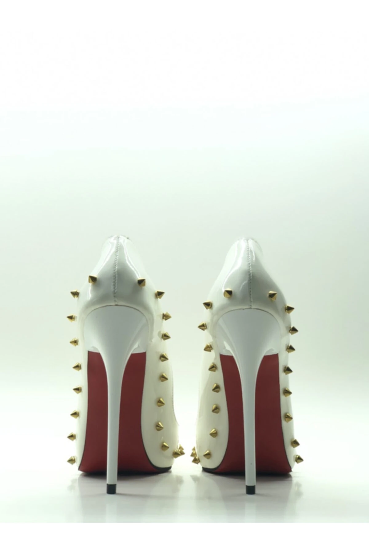 Tarotlu Deri Astarlı Siyah Rugan Gizli Platformlu Stiletto Topuklu Ayakkabı