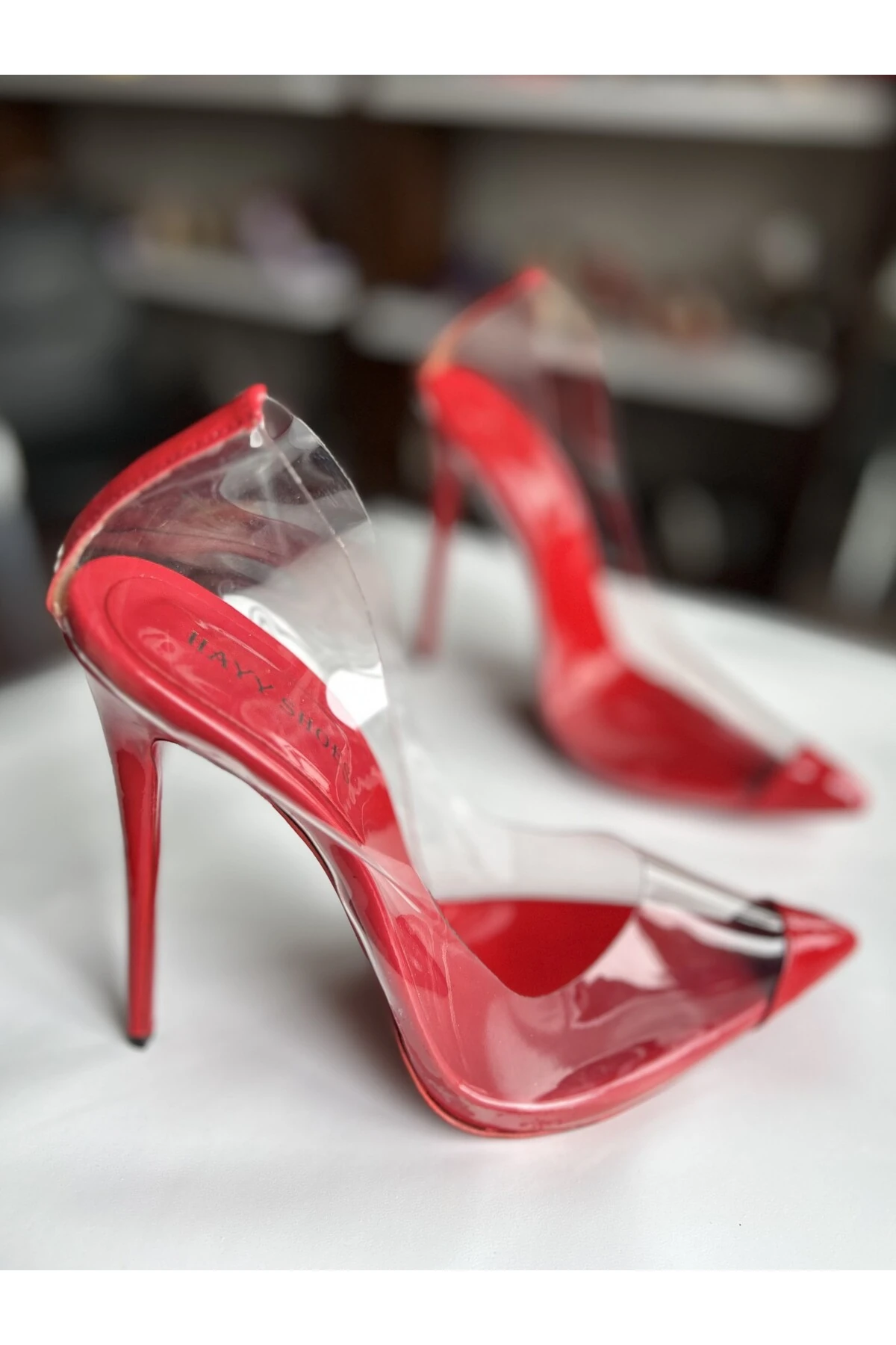 Galadriel Şeffaf Gizli Platformlu Stiletto Yüksek Topuklu Ayakkabı