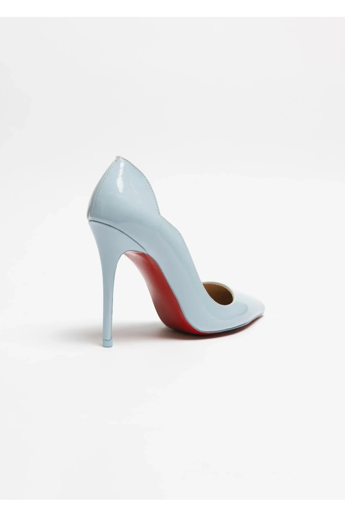 Capella - Bebe Mavi Rugan Stiletto Hakiki Deri Astarlı Topuklu Ayakkabı