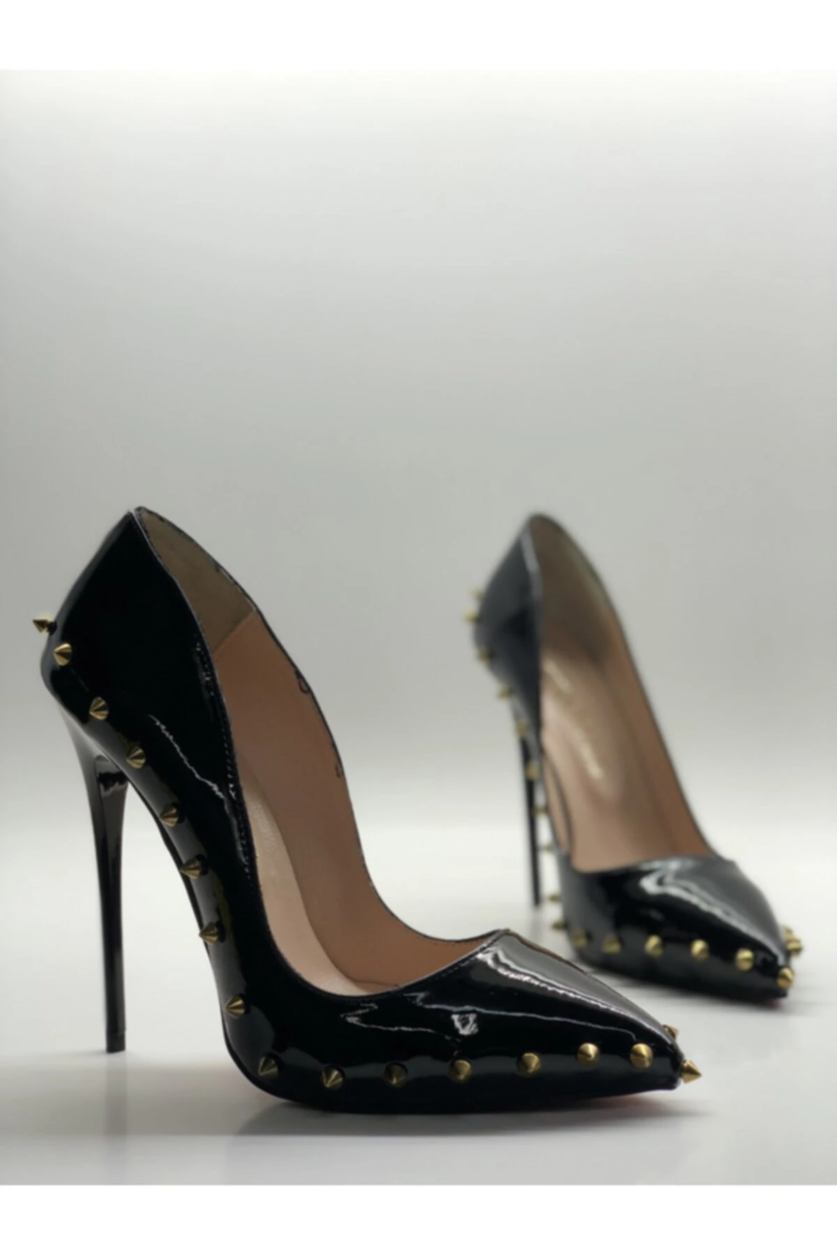 Lumira Tarotlu Deri Astarlı Gizli Platformlu Stiletto Topuklu Ayakkabı