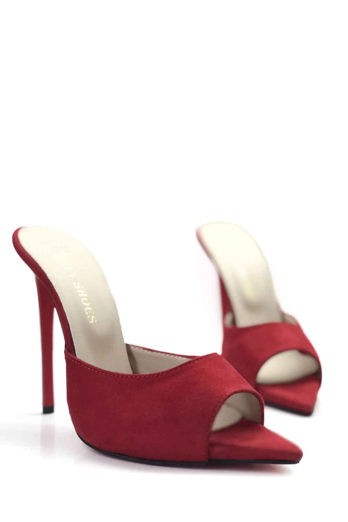 Hakiki Deri Astarlı Topuklu Terlik