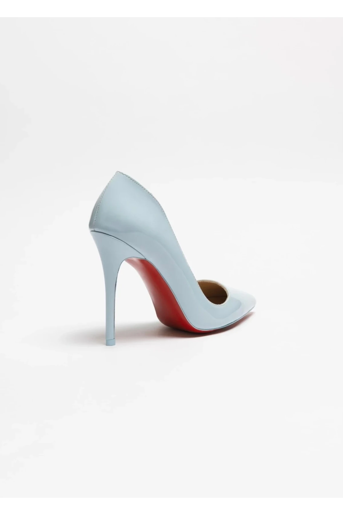 Sirius - Bebe Mavi Rugan Stiletto Hakiki Deri Astarlı Topuklu Ayakkabı