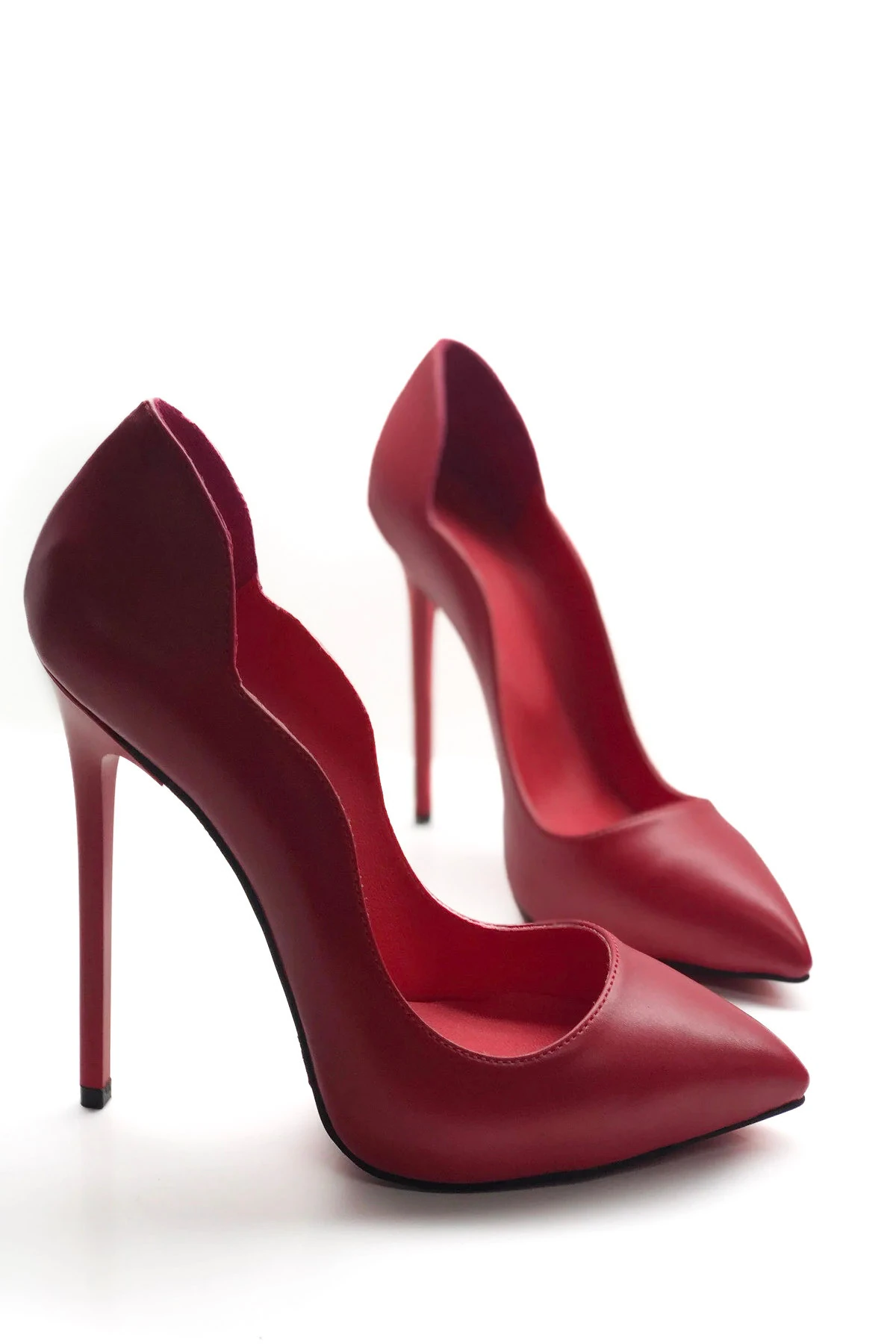 Lyra Gizli Platformlu Love Stiletto Topuklu Ayakkabı - kirmizi deri̇