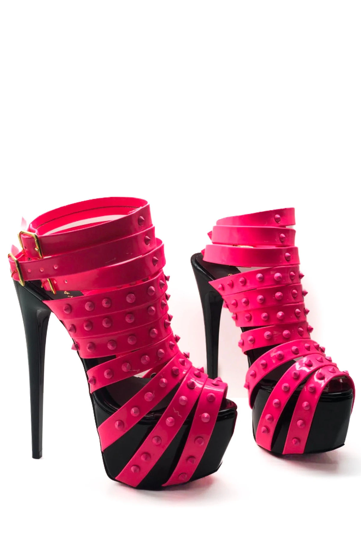 Polarisia Tarotlu Platform Topuklu Ayakkabı - Pembe Rugan