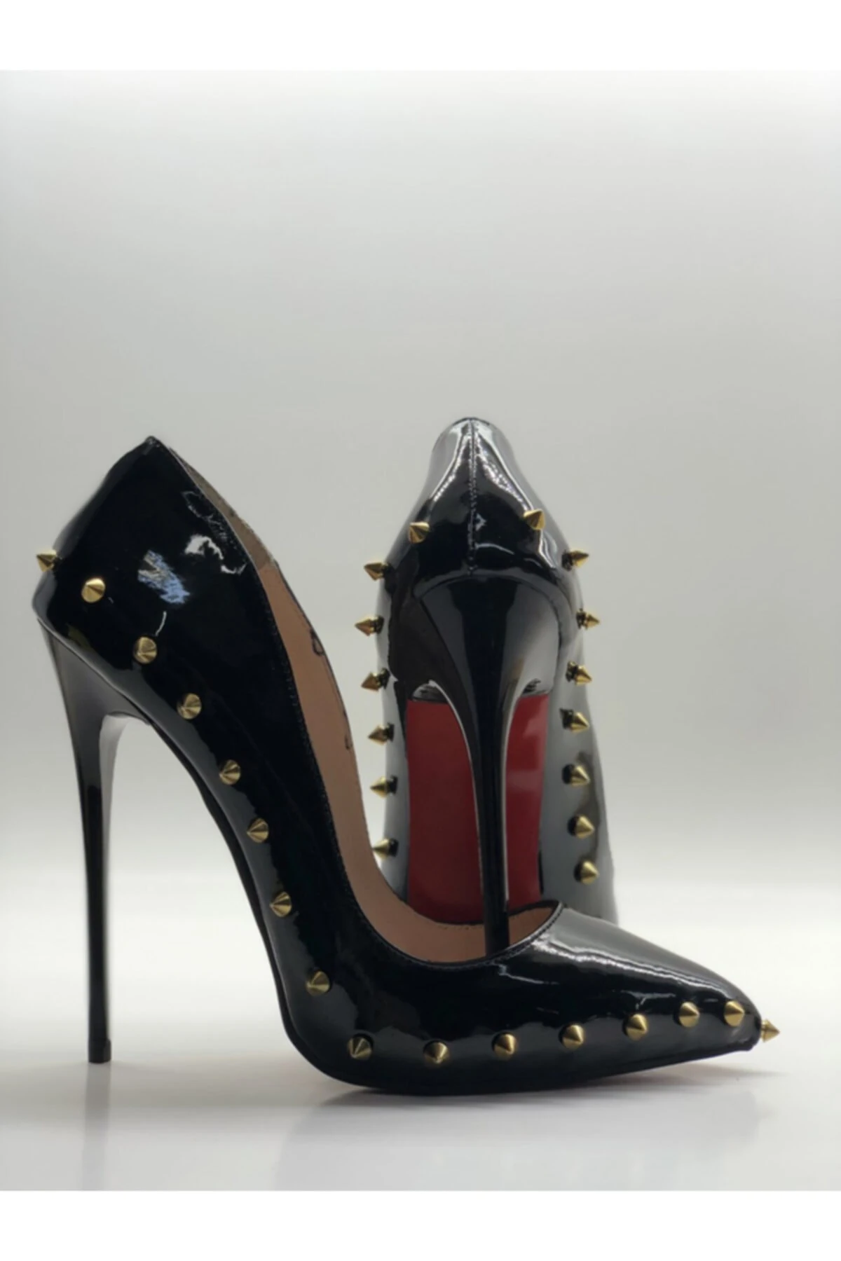 Lumira Tarotlu Deri Astarlı Gizli Platformlu Stiletto Topuklu Ayakkabı