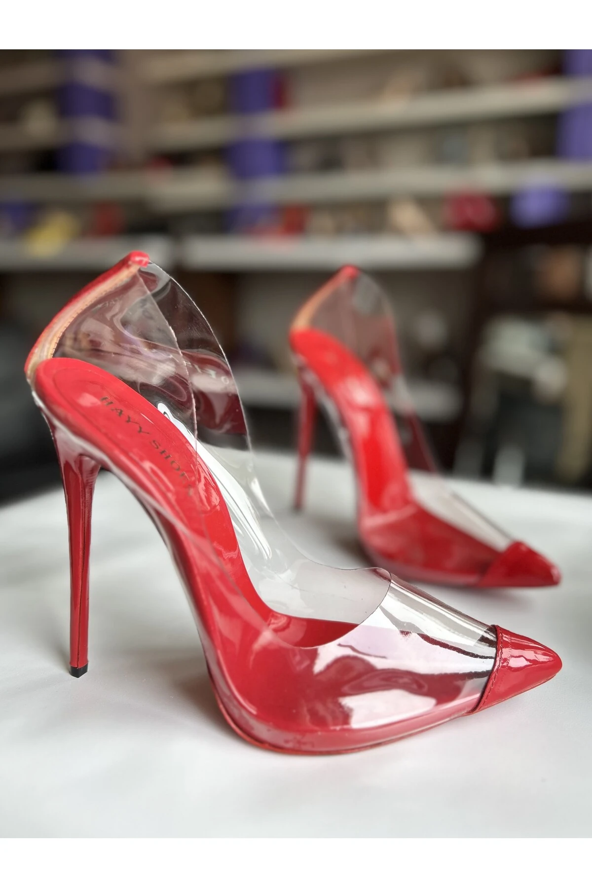 Galadriel Şeffaf Gizli Platformlu Stiletto Yüksek Topuklu Ayakkabı