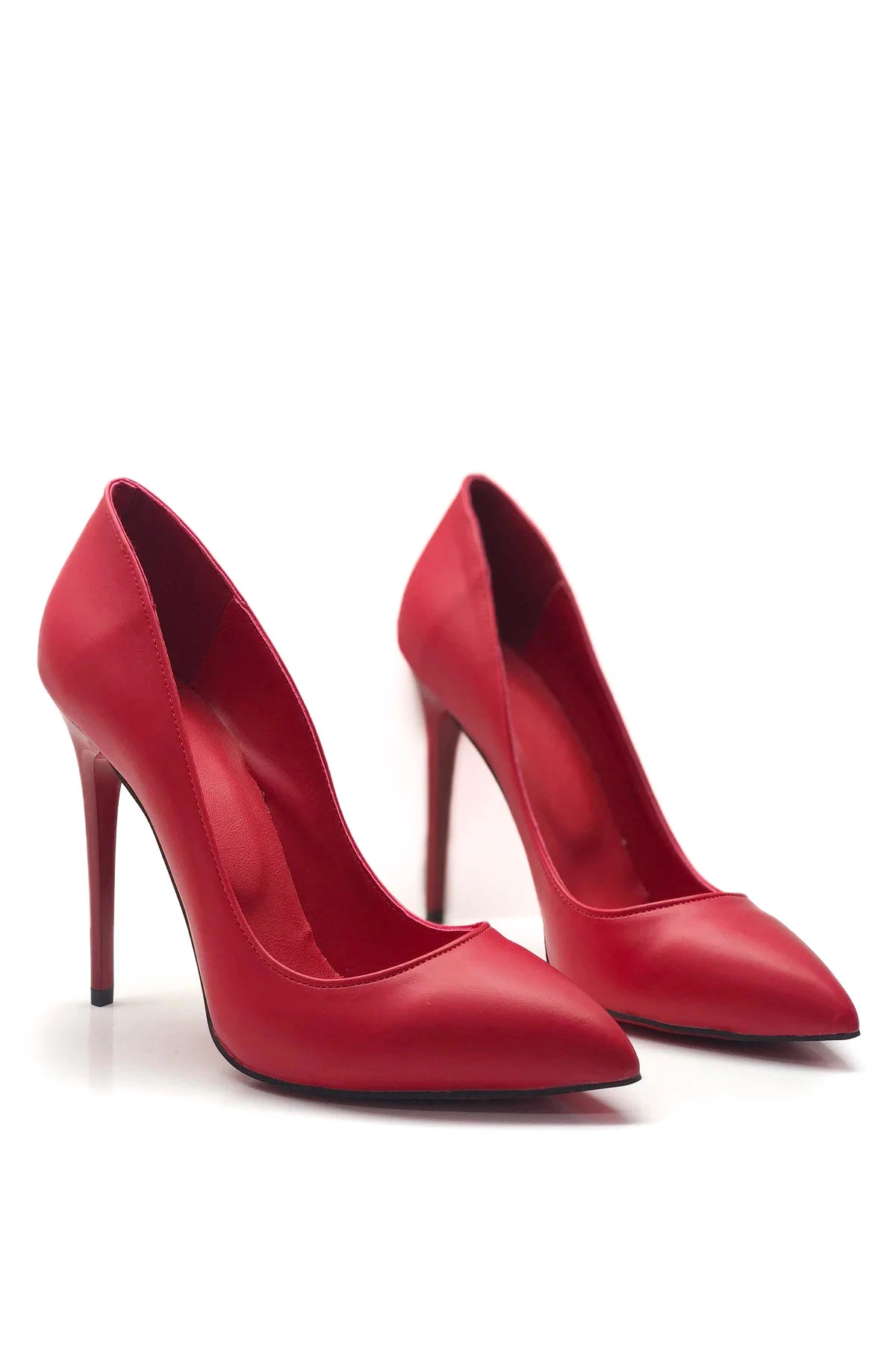 Aurora Stiletto Topuklu Ayakkabı  - kirmizi deri̇