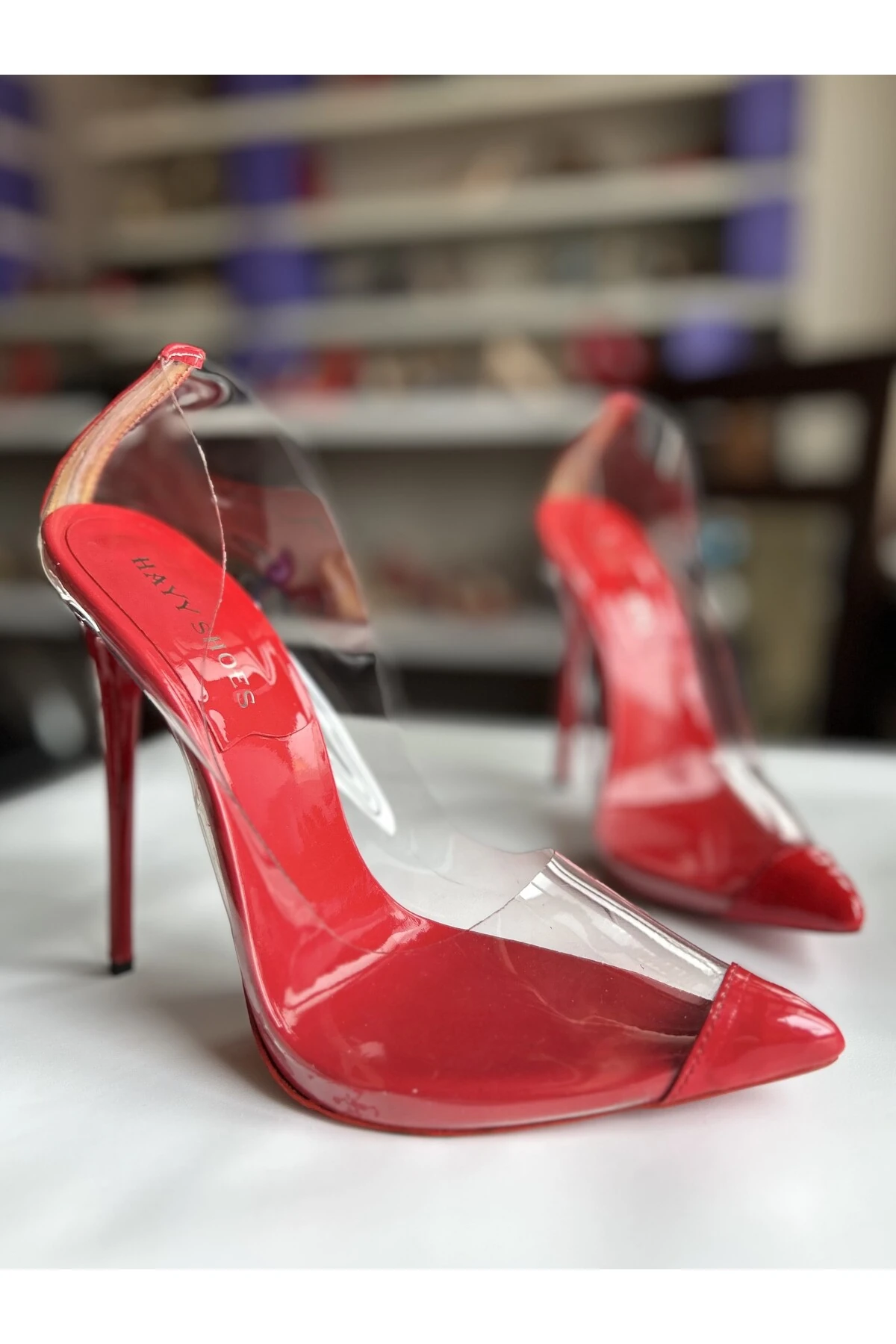 Galadriel Şeffaf Gizli Platformlu Stiletto Yüksek Topuklu Ayakkabı