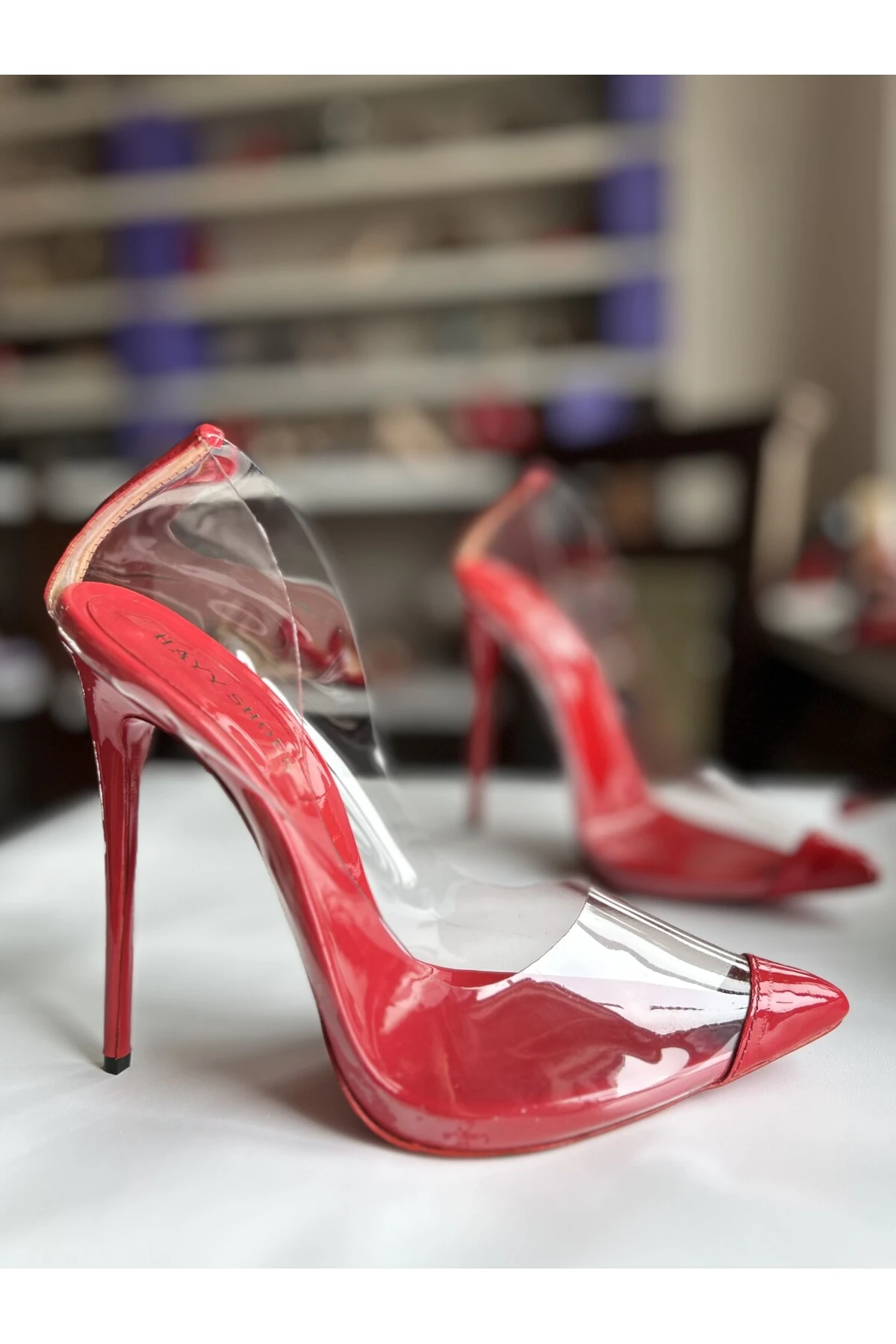 Galadriel Şeffaf Gizli Platformlu Stiletto Yüksek Topuklu Ayakkabı