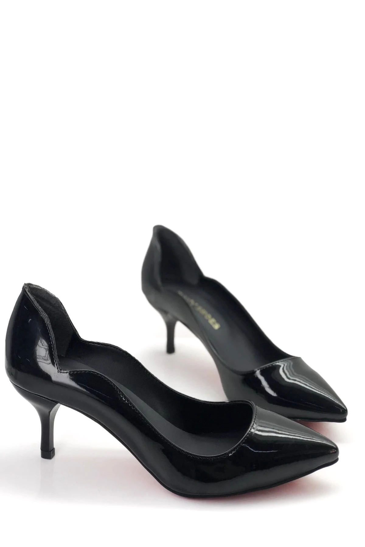 Lyra Love Stiletto Kadın Topuklu Ayakkabı - Siyah Rugan
