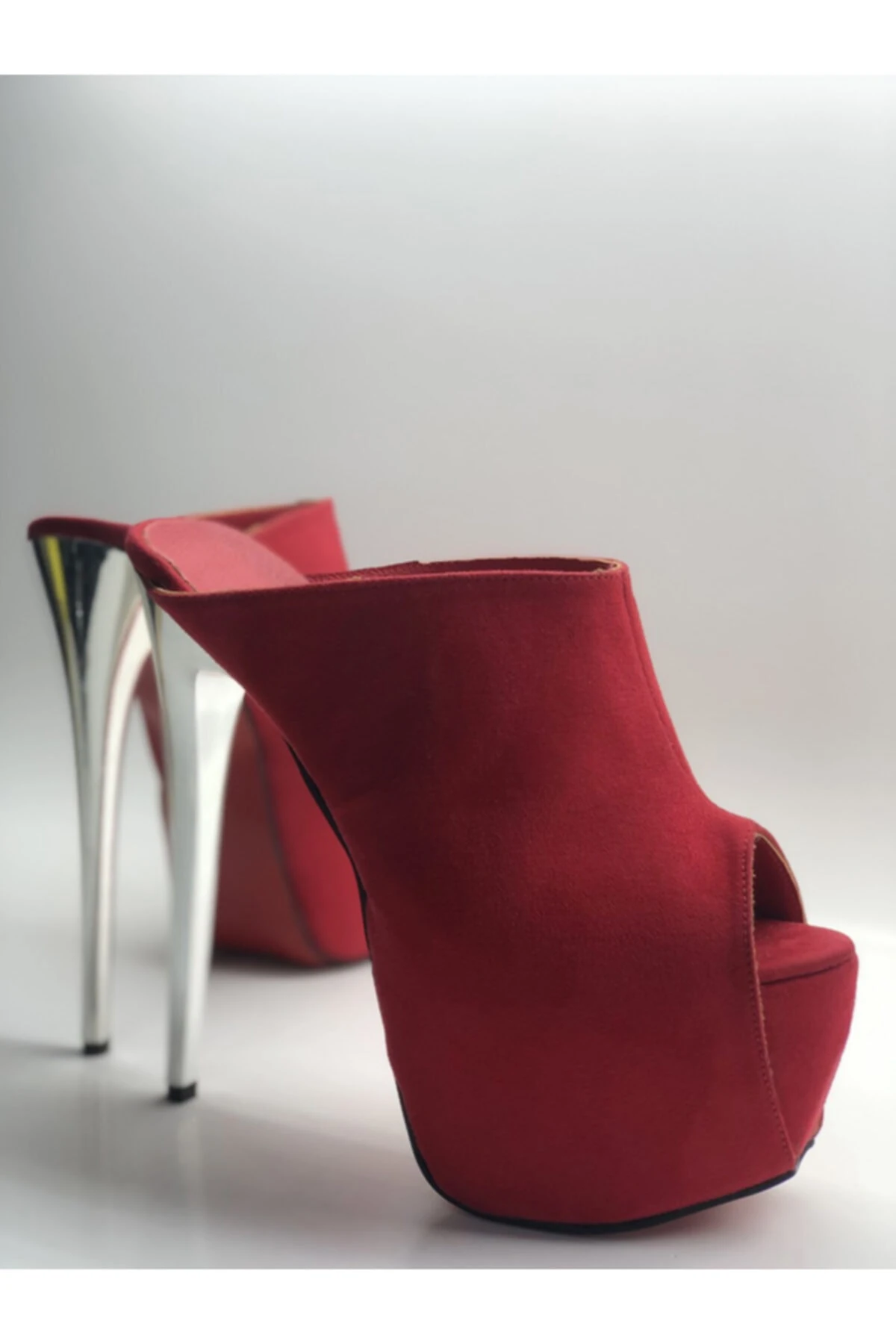 Sabo Hakiki Deri Astarlı Platform Topuklu Ayakkabı Sandalet