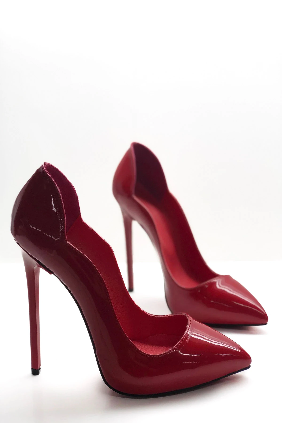 Lyra Love Gizli Platformlu Stiletto Yüksek Topuklu Ayakkabı - kirmizi rugan