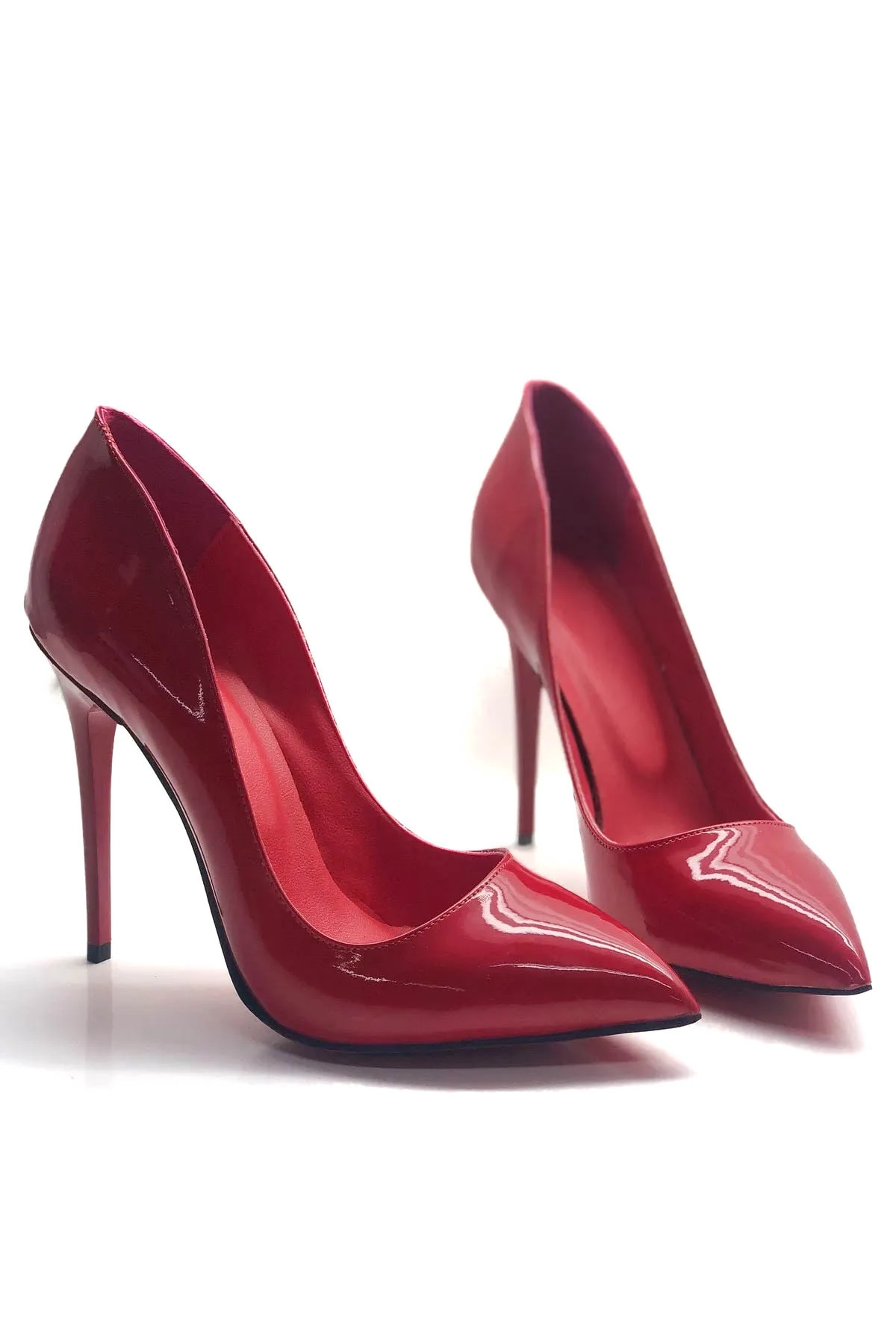 Aurora Stiletto Topuklu Ayakkabı - kirmizi rugan