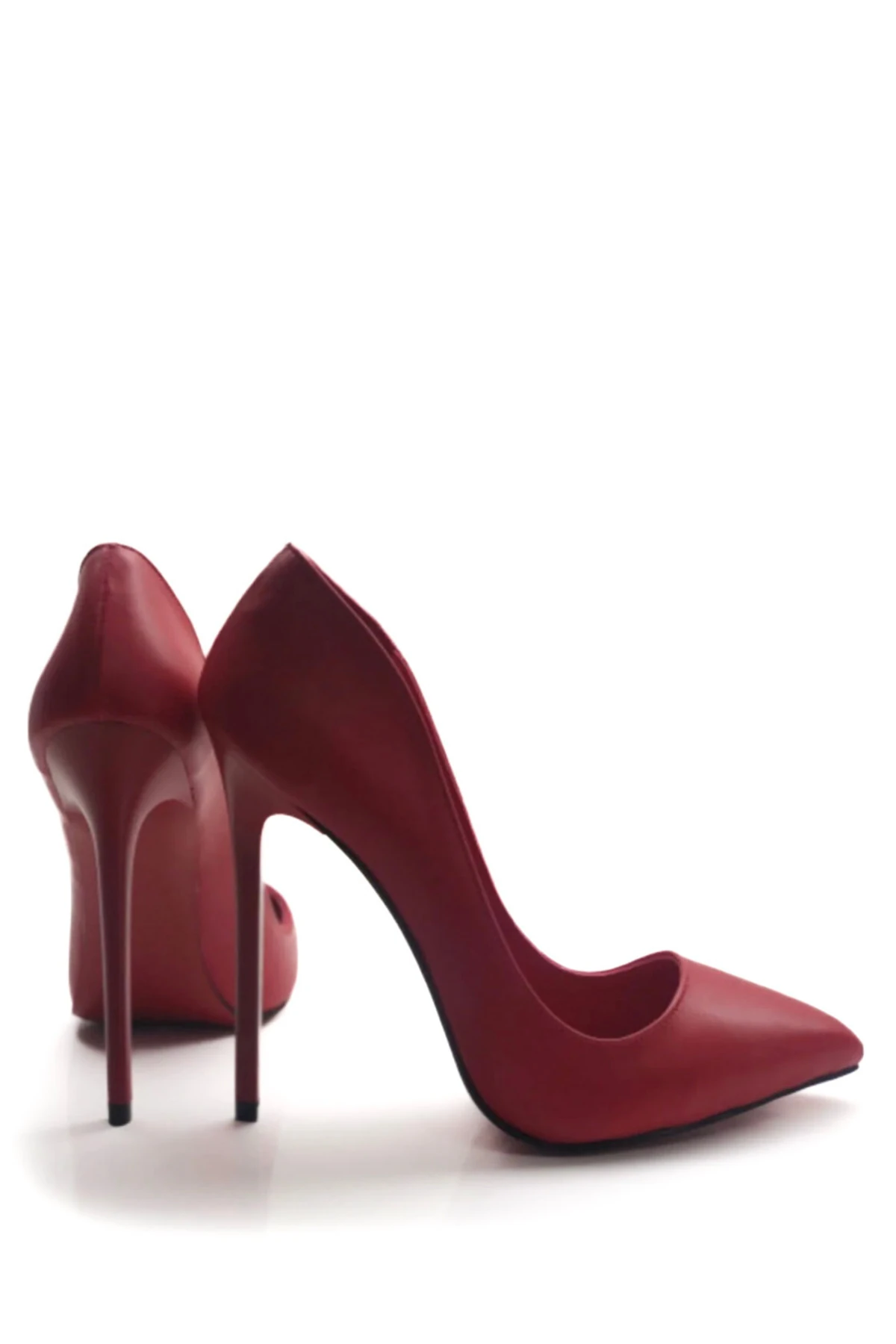 Aurora Stiletto Kadın Yüksek Topuklu Ayakkabı - kirmizi deri̇