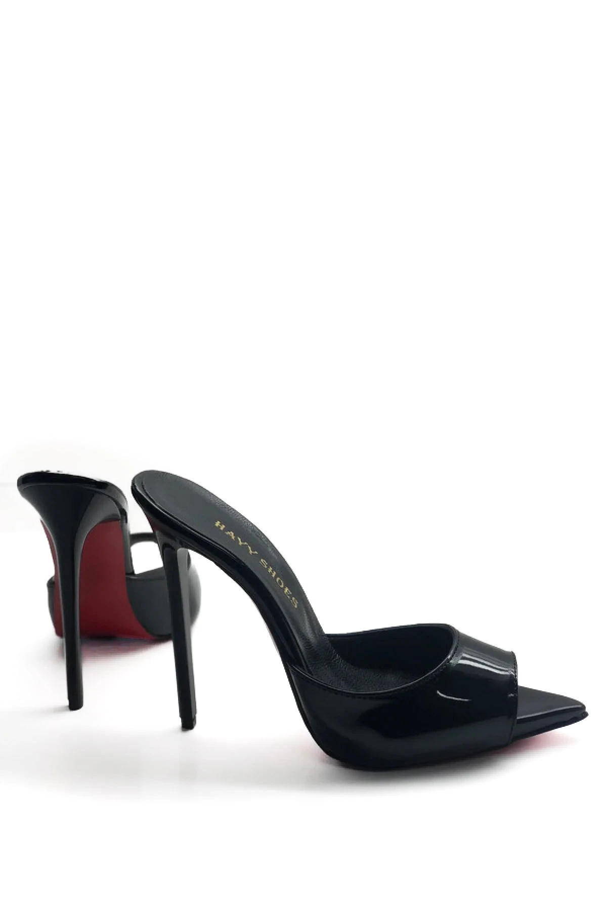 Nova Hakiki Deri Astarlı Gizli Platformlu Kadın Topuklu Terlik