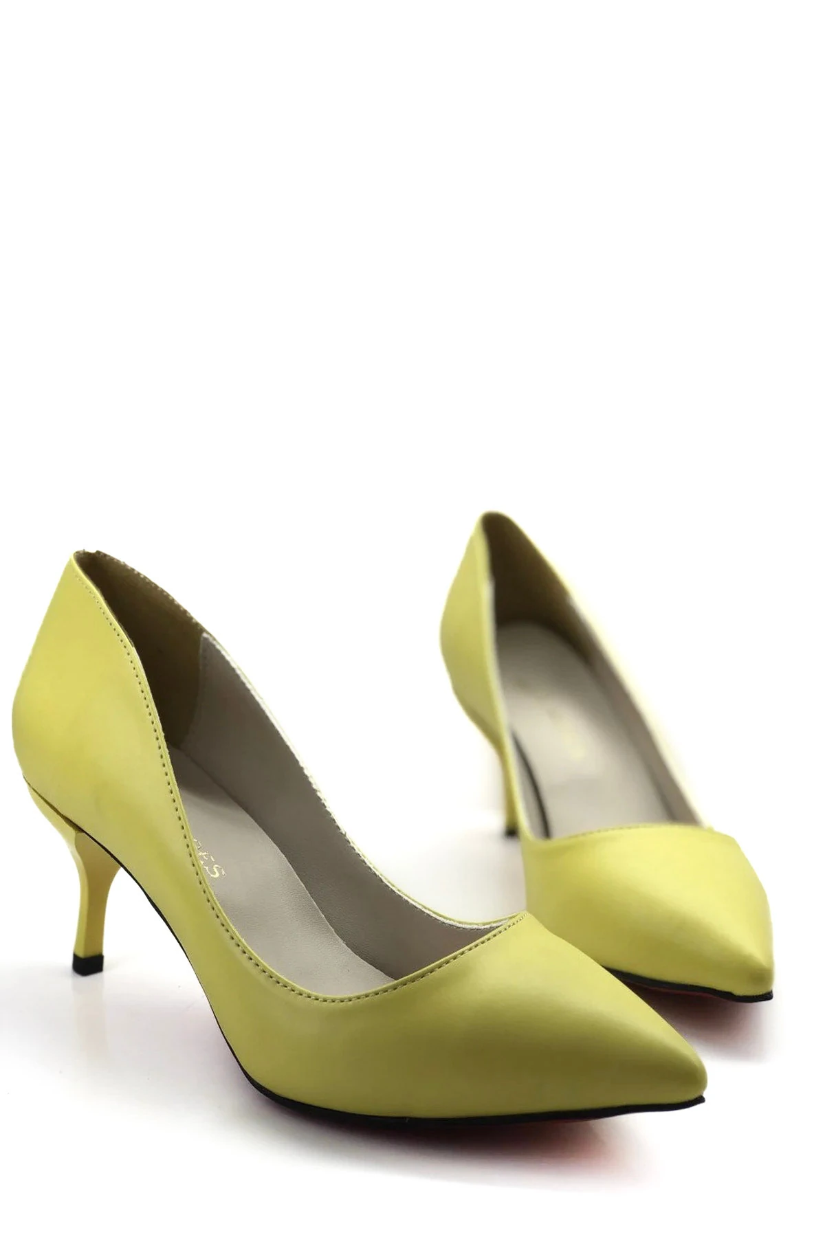 Aurora Stiletto Topuklu Ayakkabı - Sarı Mat