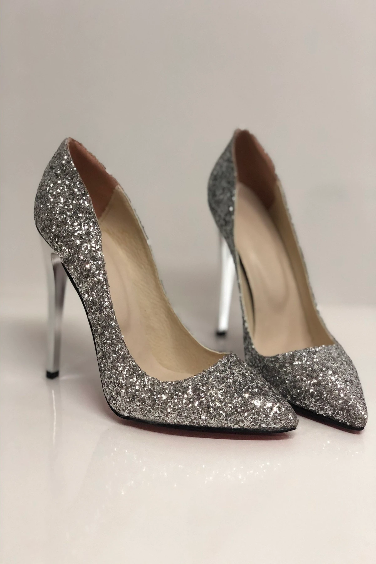 Stiletto Cam Kırığı Topuklu Ayakkabı