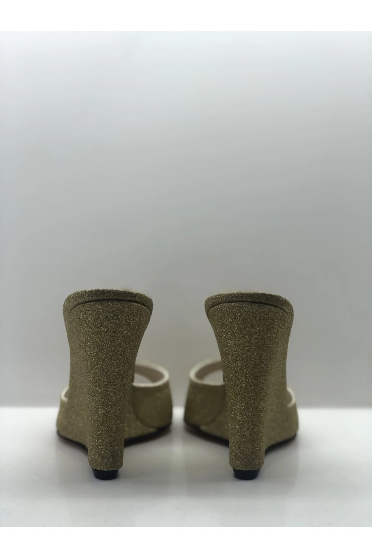 Stiletto-feta Altın Cam Kırığı Topuklu Ayakkabı