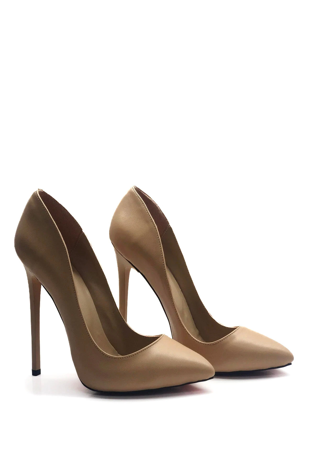 Aurora Stiletto Kadın Yüksek Topuklu Ayakkabı - nude deri̇