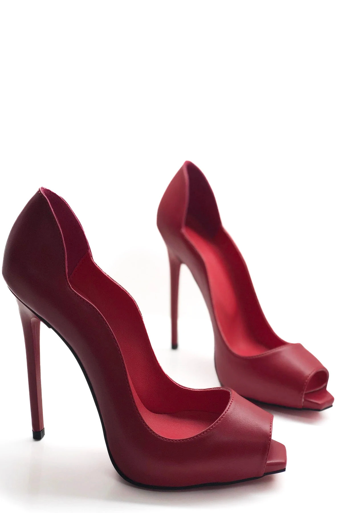 Amarelle Gizli Platformlu Kare Burun Love Stiletto Topuklu Ayakkabı