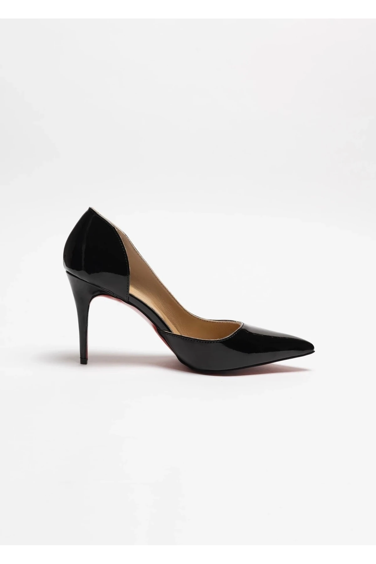 Canopus - Hakiki Deri Astarlı Stiletto Topuklu Ayakkabı - Sıyah