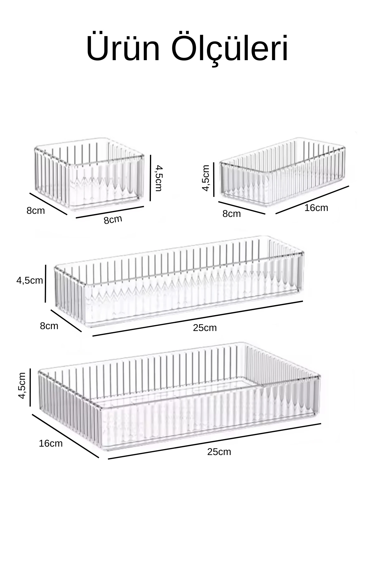 6'lı Modüler Set Çekmece Içi Düzenleyici