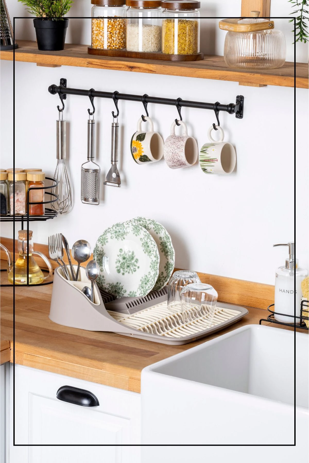 Tezgah Üstü Bulaşık Kurutmalığı Bej