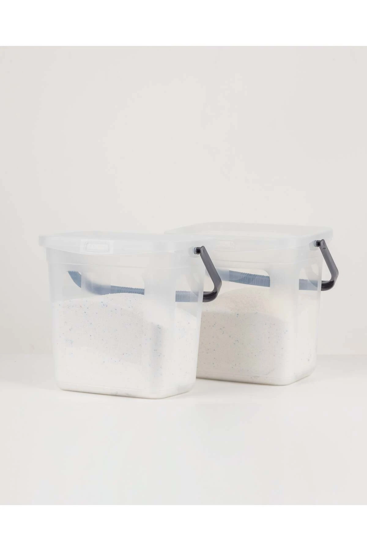 2 Adet 6 lt Saklama Kabı Şeffaf