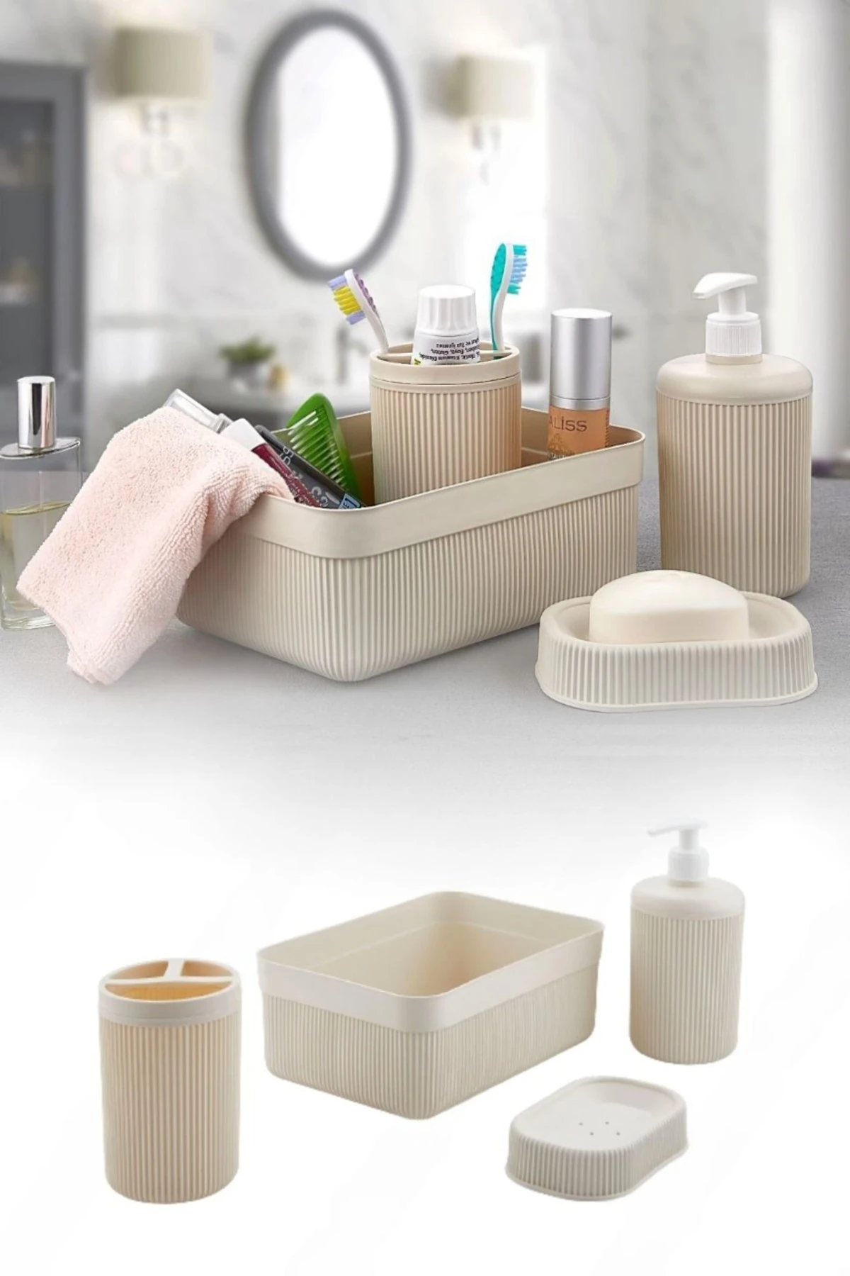 4lü Banyo Seti KREM