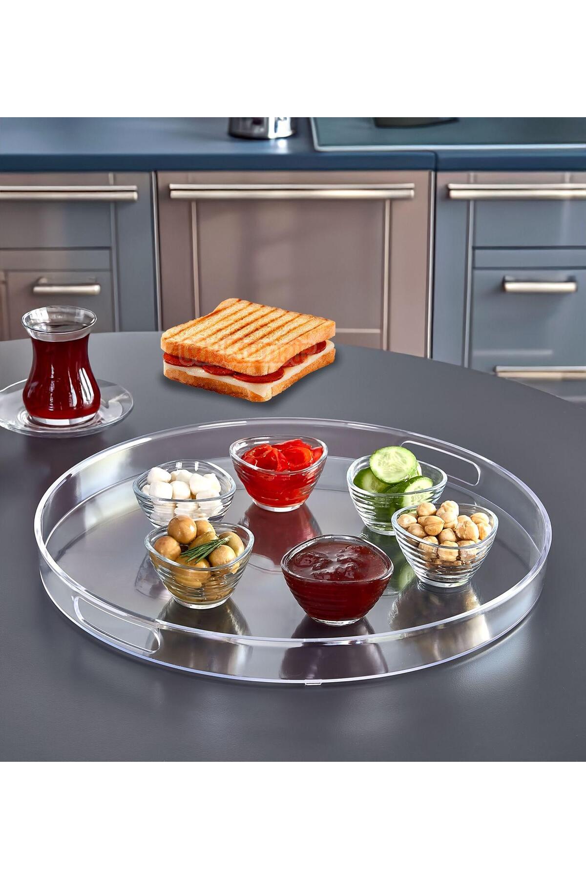 2li Yuvarlak,Sunum Tepsisi ve Kek Fanusu Maxi Boy