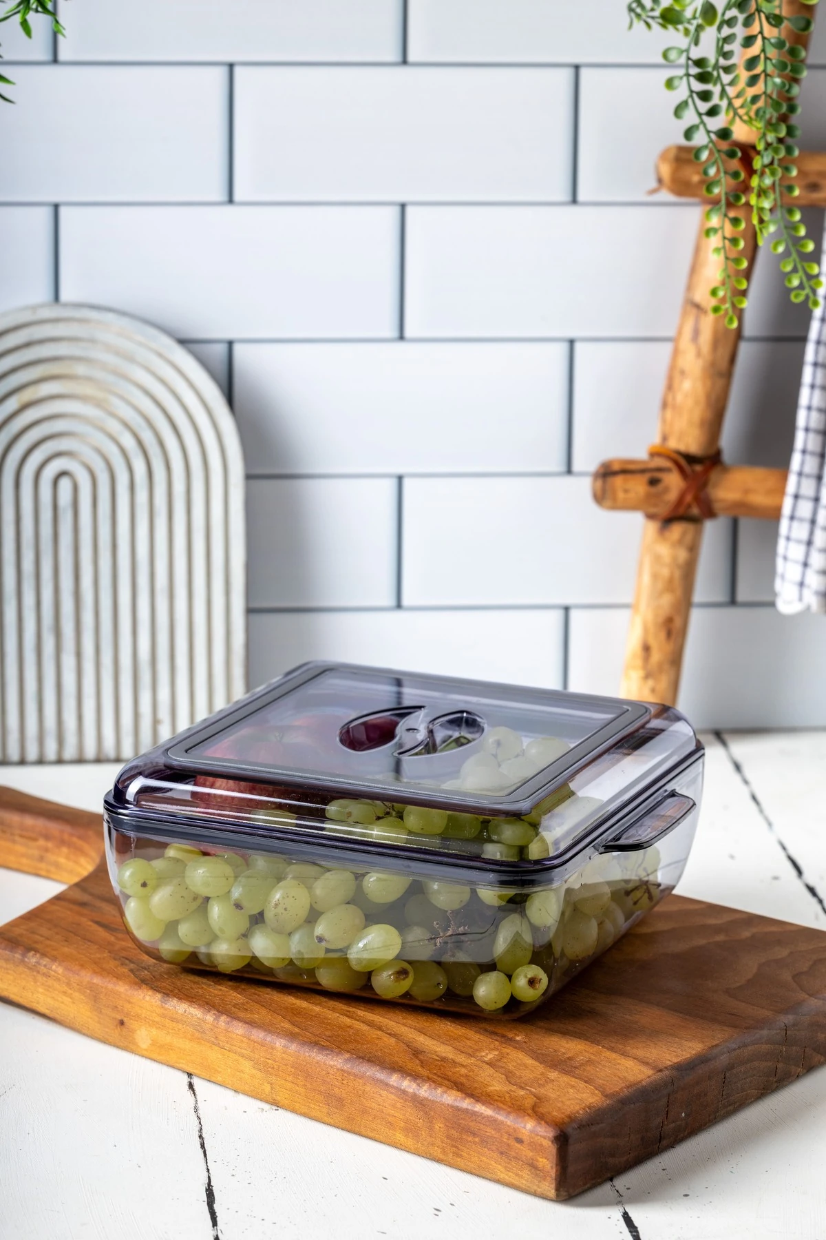 Kapaklı Kare Kristal Saklama Kabı 2 LT