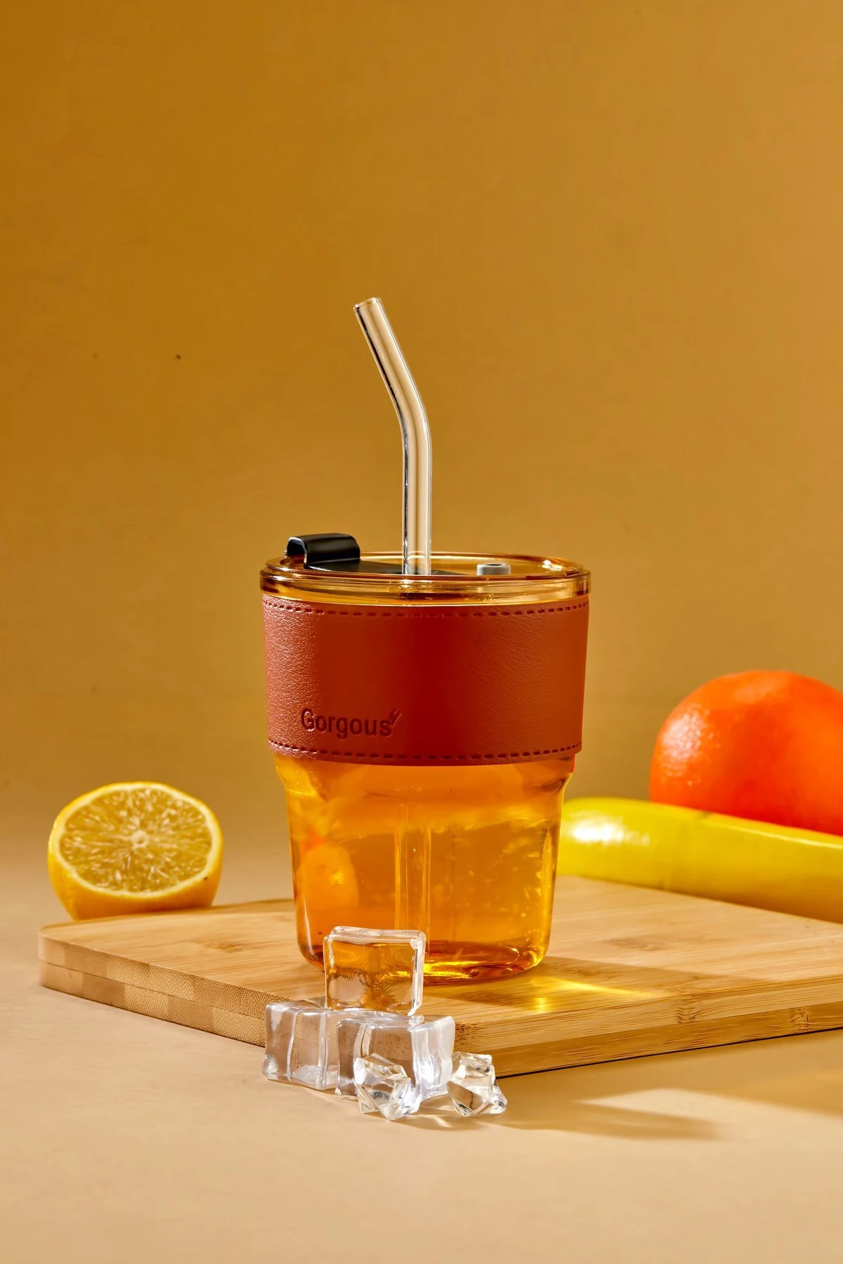 Kahverengi Şerit Detaylı, Cam Pipetli, Sızdırmaz Kapaklı