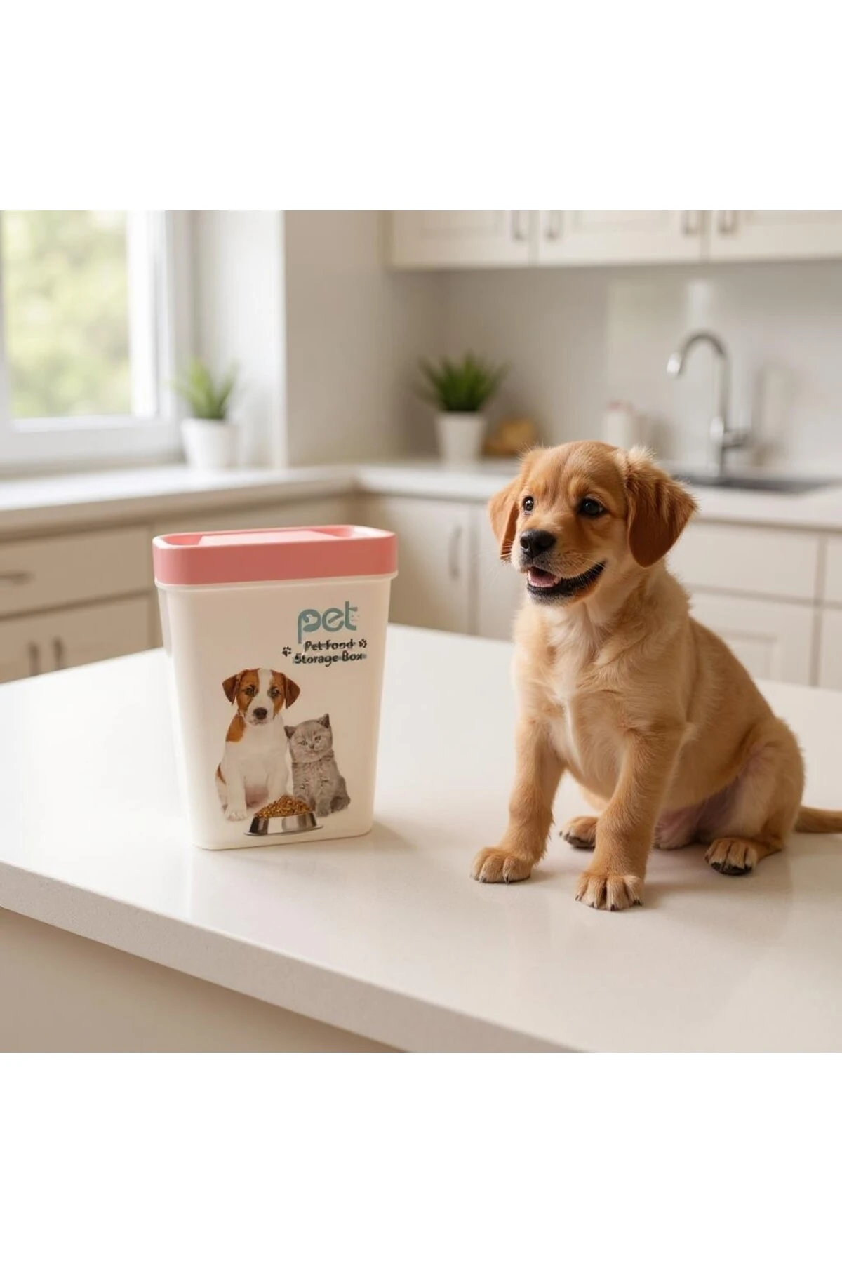 1 ADET MAMA KUTUSU PEMBE KAPAK