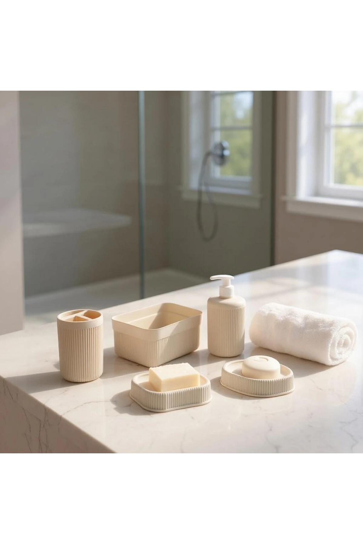 4lü Banyo Seti KREM