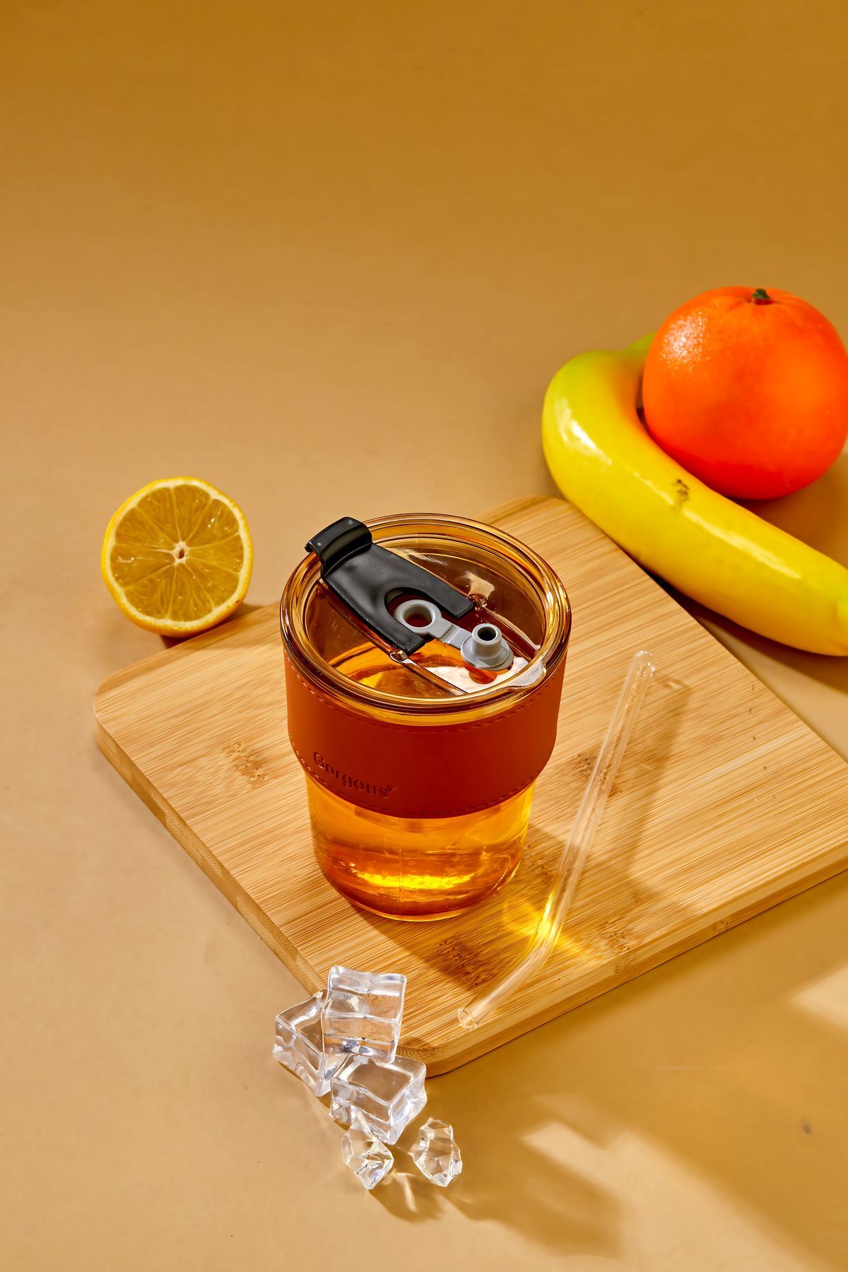 Kahverengi Şerit Detaylı, Cam Pipetli, Sızdırmaz Kapaklı