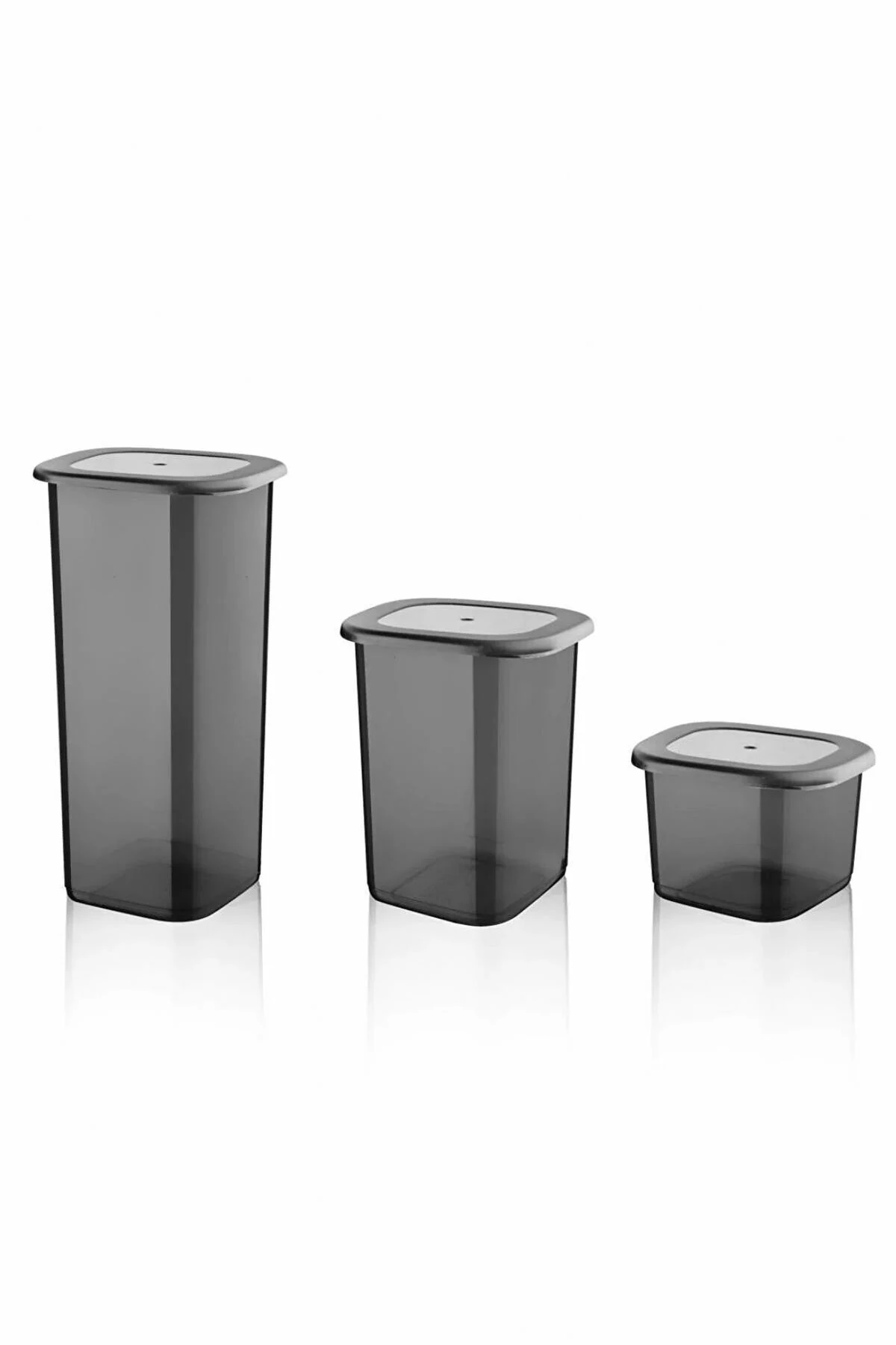 Etiketli 24lü Antrasit Ekonomik Kırılmaz Saklama Kabı