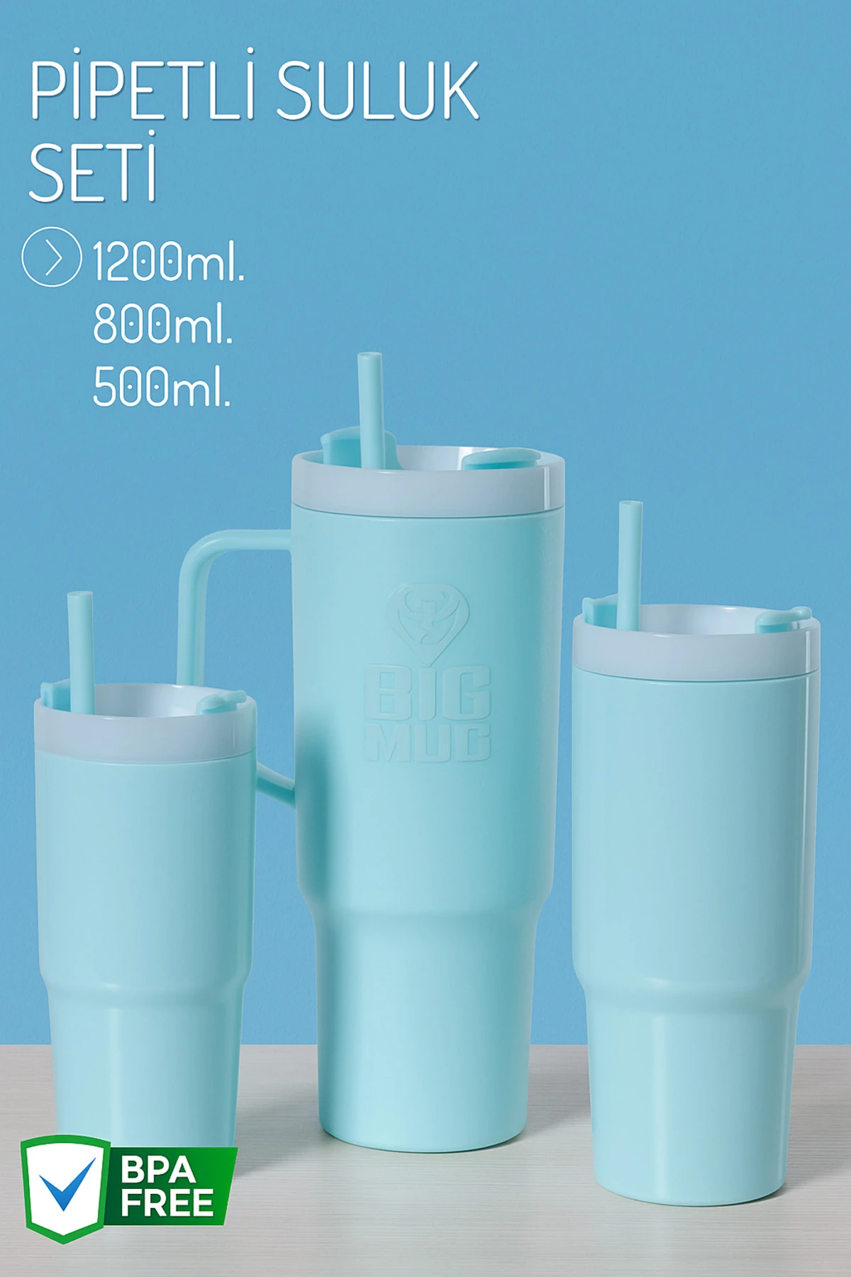 3 Boy Pipetli Suluk Seti MAVİ