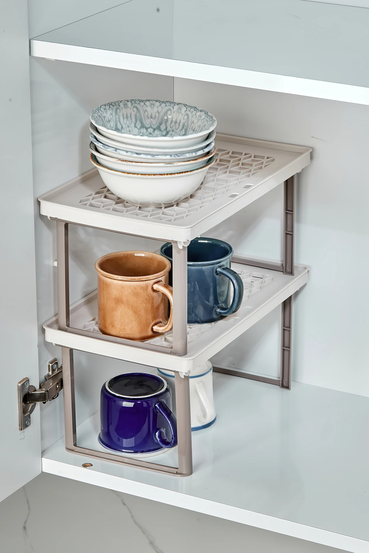 Raf Yükseltici- Dolap Içi Düzenleyici KREM 2 ADET