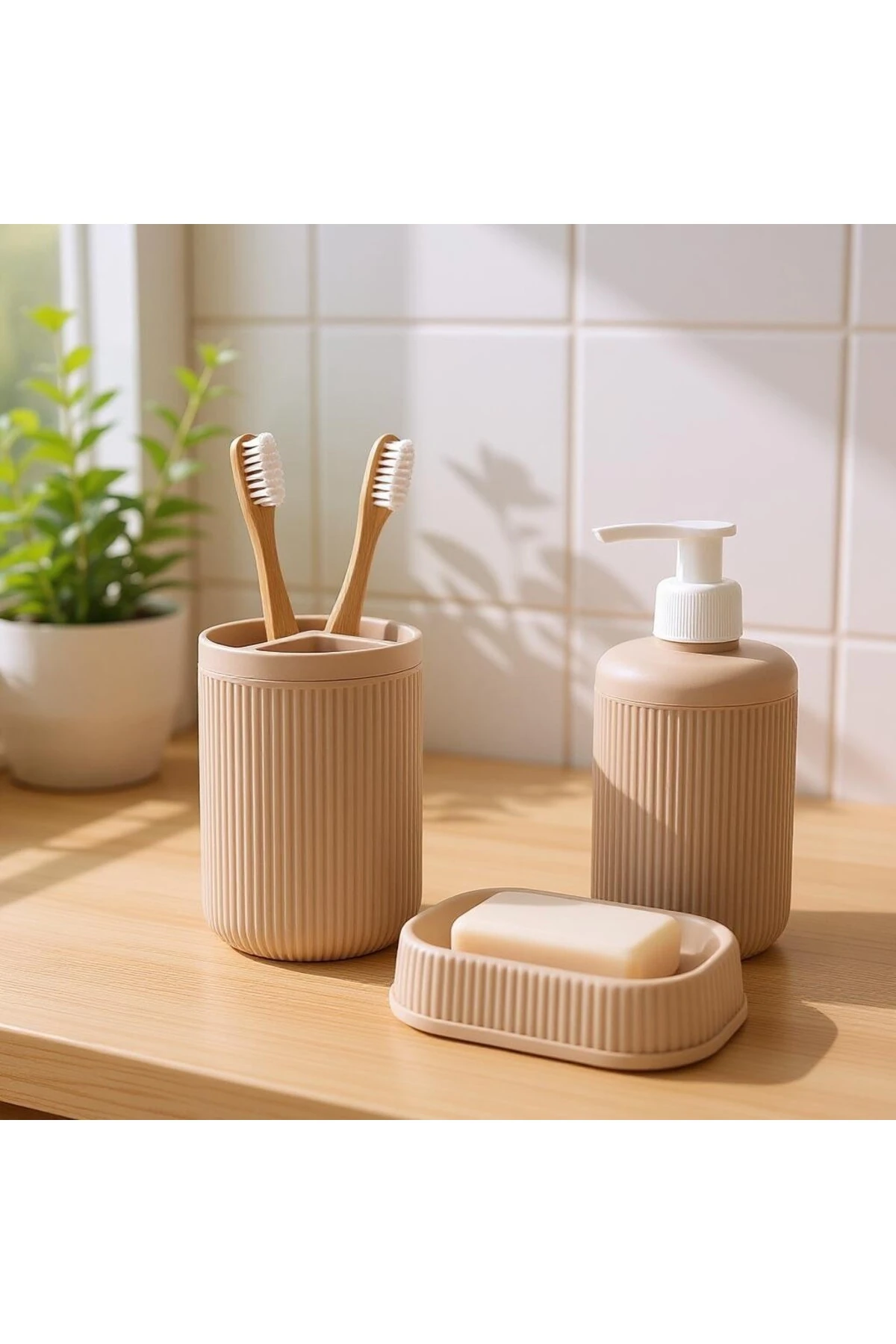 3LÜ BANYO SETİ BEJ