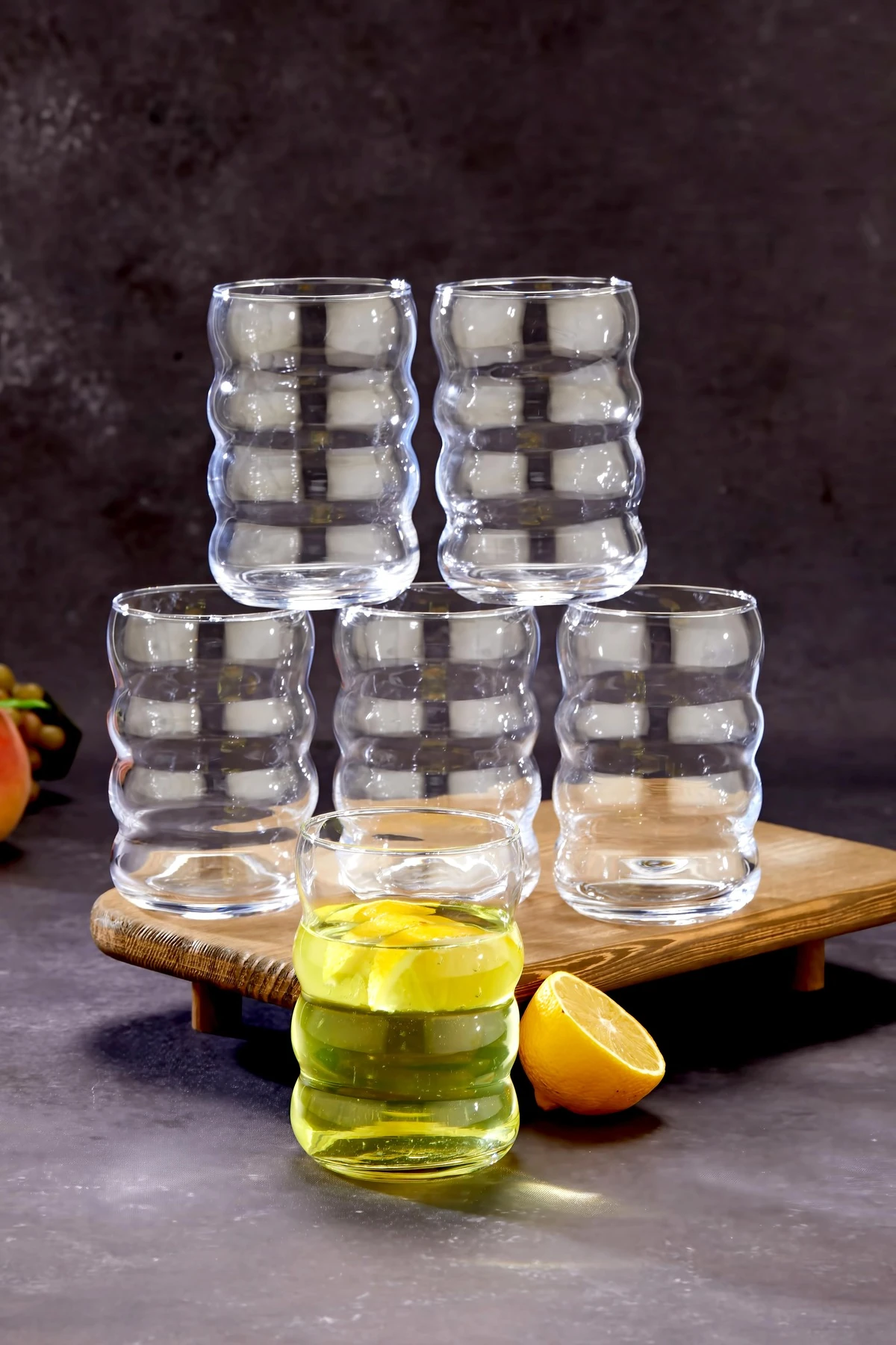 6 ADET BOĞUMLU DIAMOND CAM MEŞRUBAT BARDAĞI