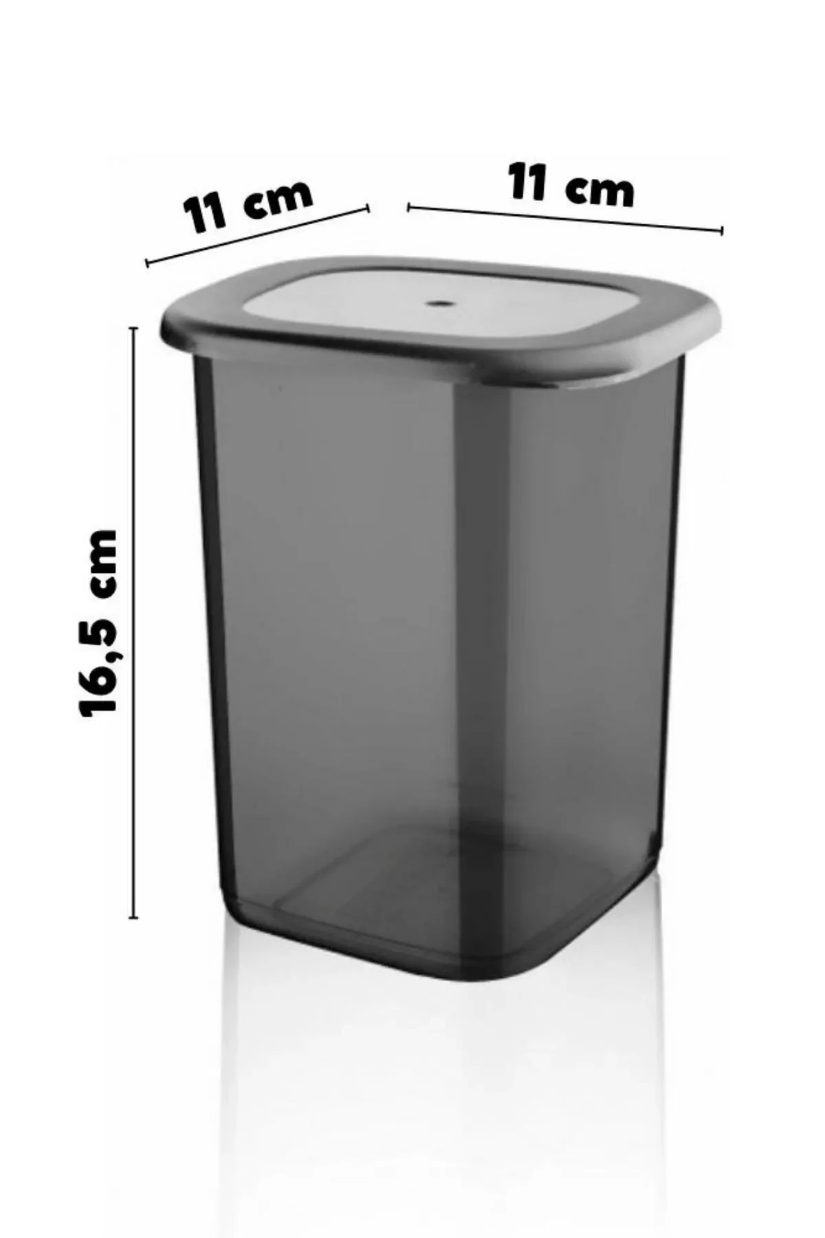 Etiketli 12 Adet 1200 Ml Antrasit Ekonomik Kırılmaz Saklama Kabı