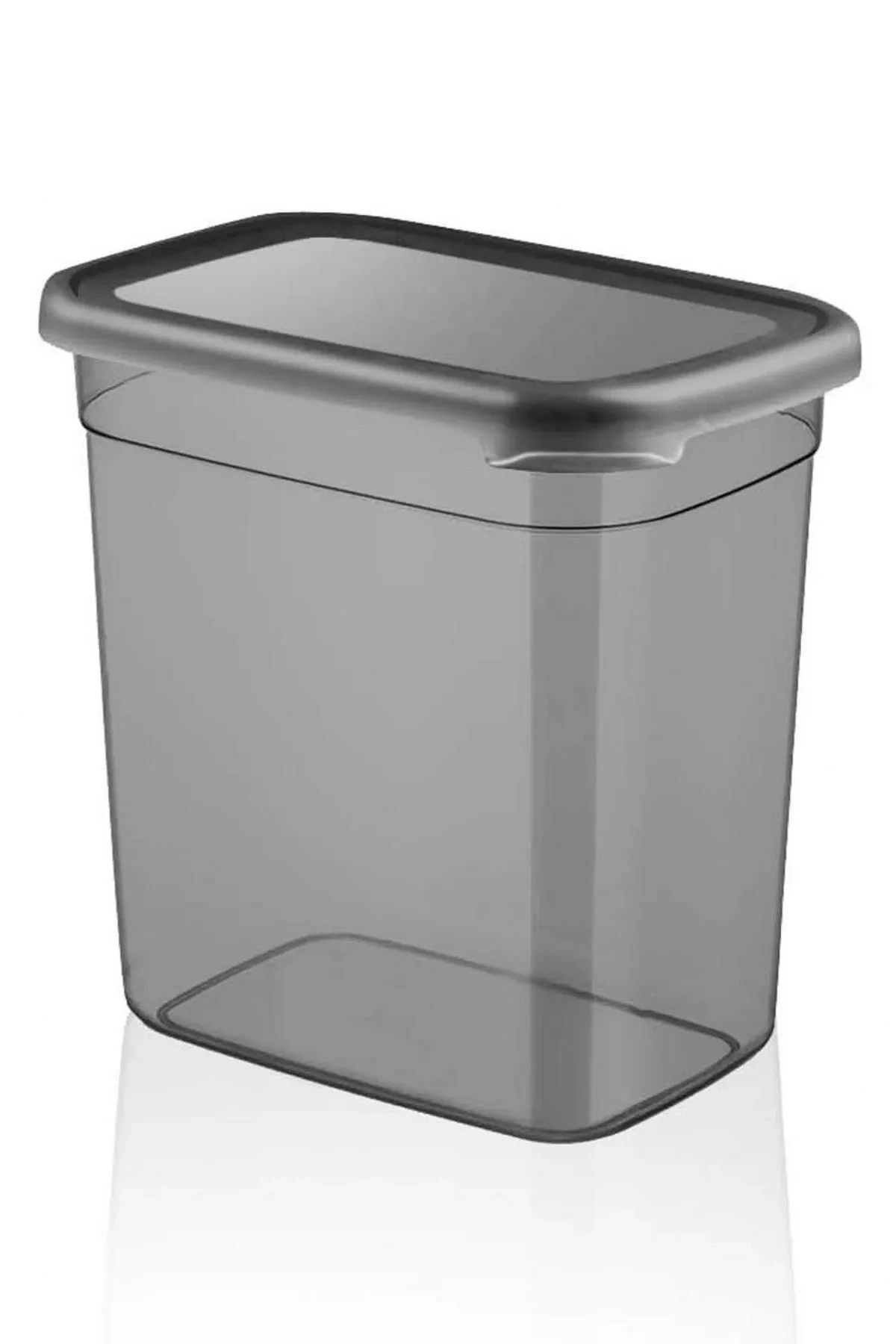 Ekonomik 6 Adet Jumbo Boy Dikdörtgen Saklama Kabı 2000 Ml Antrasit