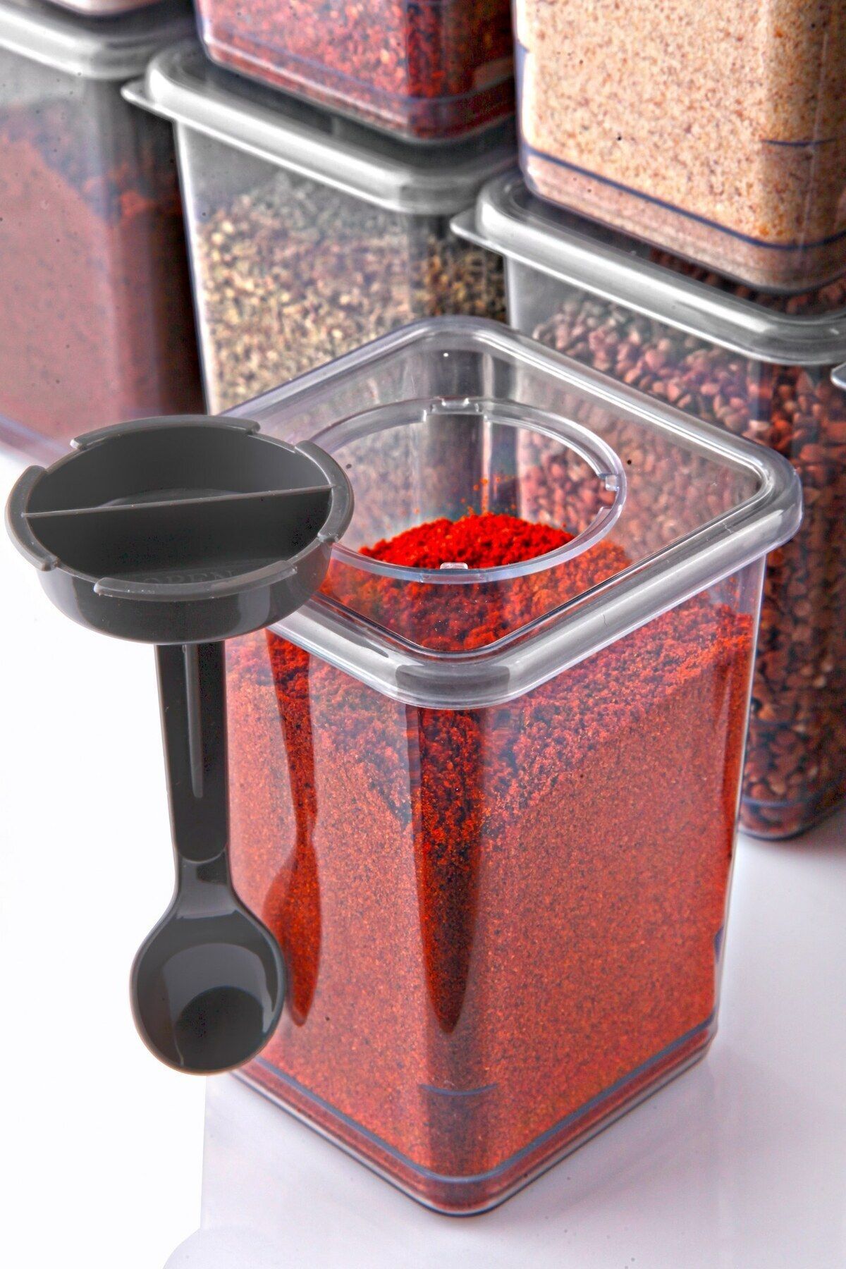 12'li Kendinden Kaşıklı Baharatlık Seti