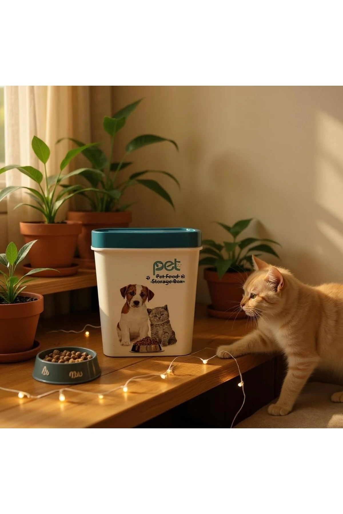 KEDİ KÖPEK MAMA KUTUSU MAVİ KAPAK 1 ADET