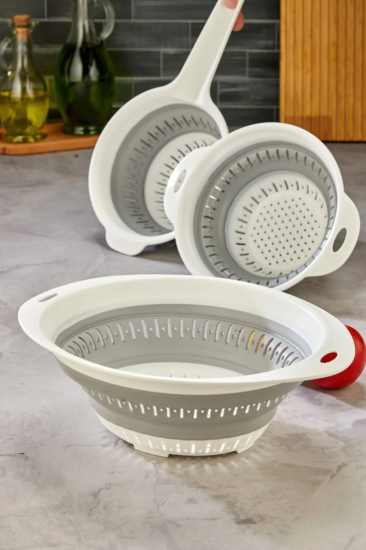 3 Parça Katlanabilir Süzgeç Seti